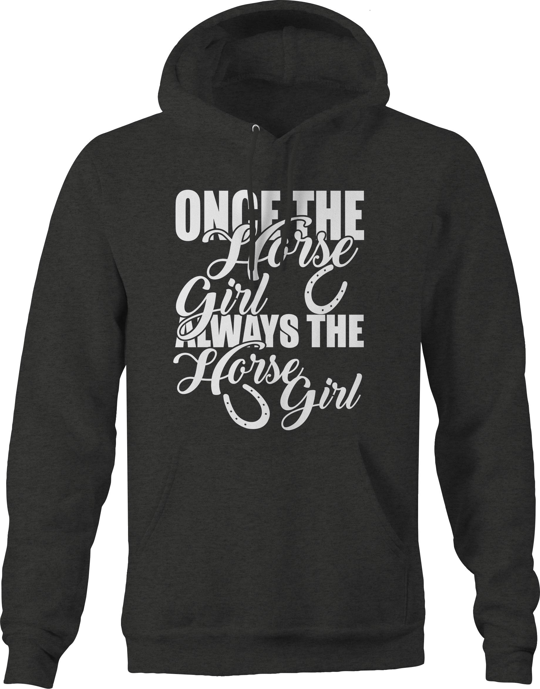 Once The Horse Girl Always The Horse Girl Hoodie for Men - Soft Gray Pullover Sweatshirt | Equestrian & Horse Riding Enthusiast Gift