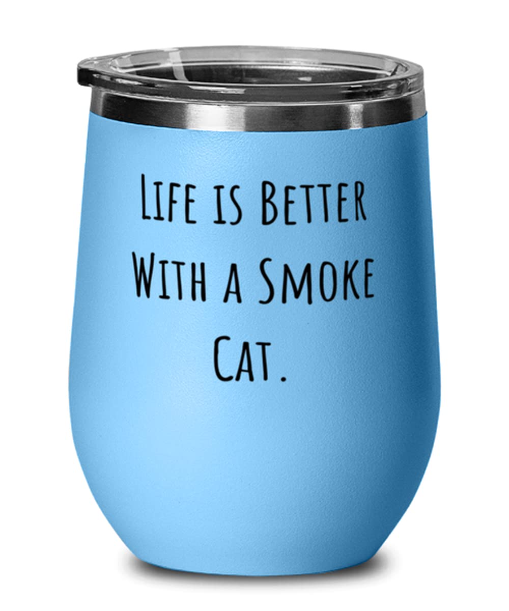 Epic Smoke Cat Wine Glass - Funny Birthday Gift for Cat Lovers - Perfect for Wine Tasting, Parties & Cat-Themed Celebrations