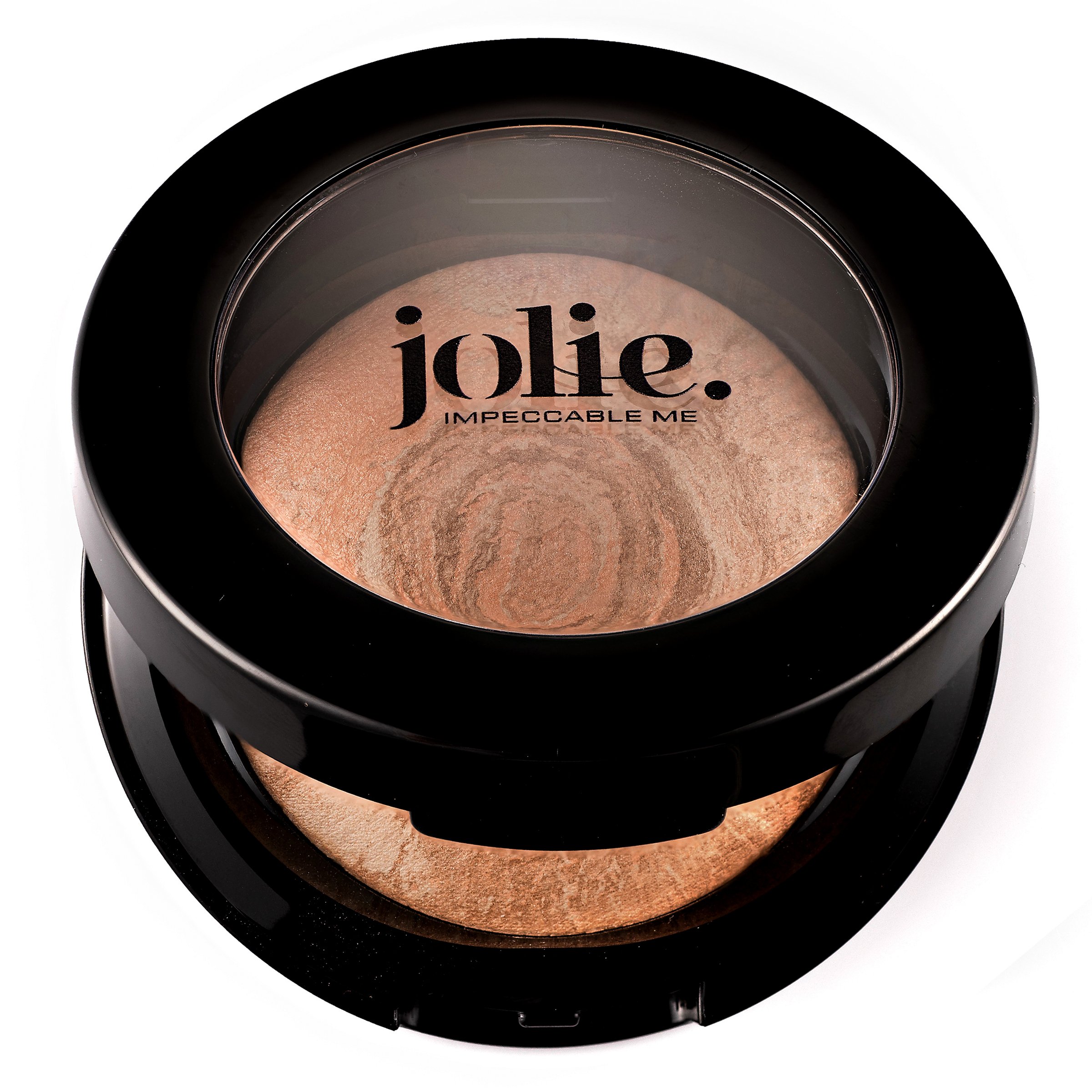 Jolie Marbleized Baked Finishing Powder Bronzer & Highlighter - Satin Glow for Natural Contouring | Perfect for Everyday Makeup & Special Occasions