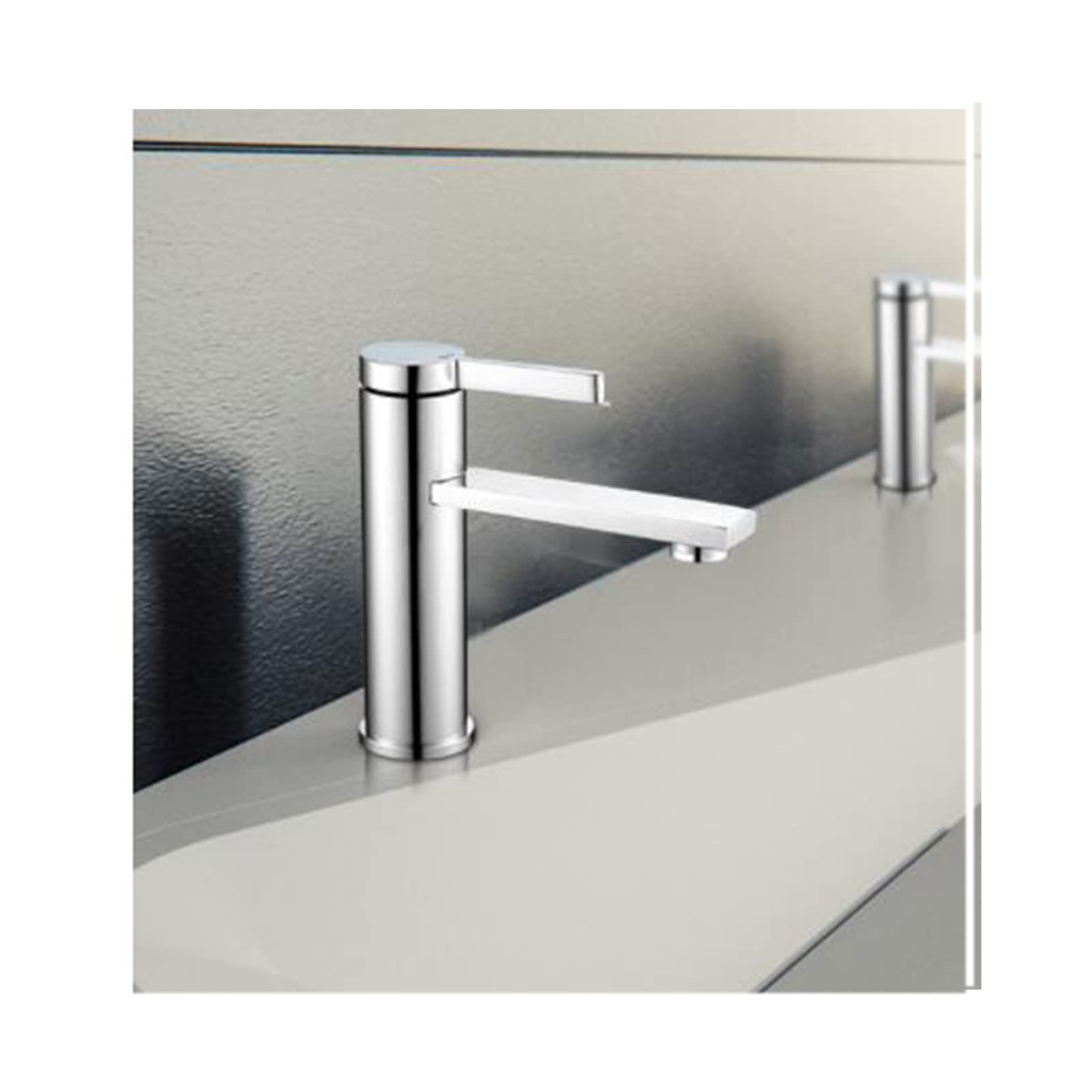 Premium Single Handle Bathroom Sink Faucet - Brass Basin Mixer Tap with Aerator - Hot & Cold Water Adjustable Chrome Plated Vessel Sink Faucet for Modern Bathrooms, Powder Rooms & Guest Baths