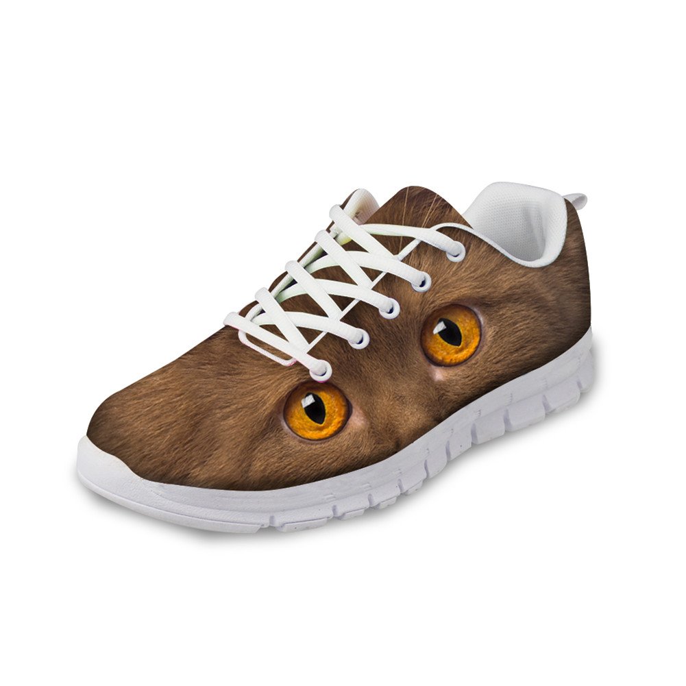 Chaqlin Women's 3D Cat Face Printed Fashion Sneakers - Casual Running Shoes for Women - Perfect for Walking, Jogging & Everyday Wear