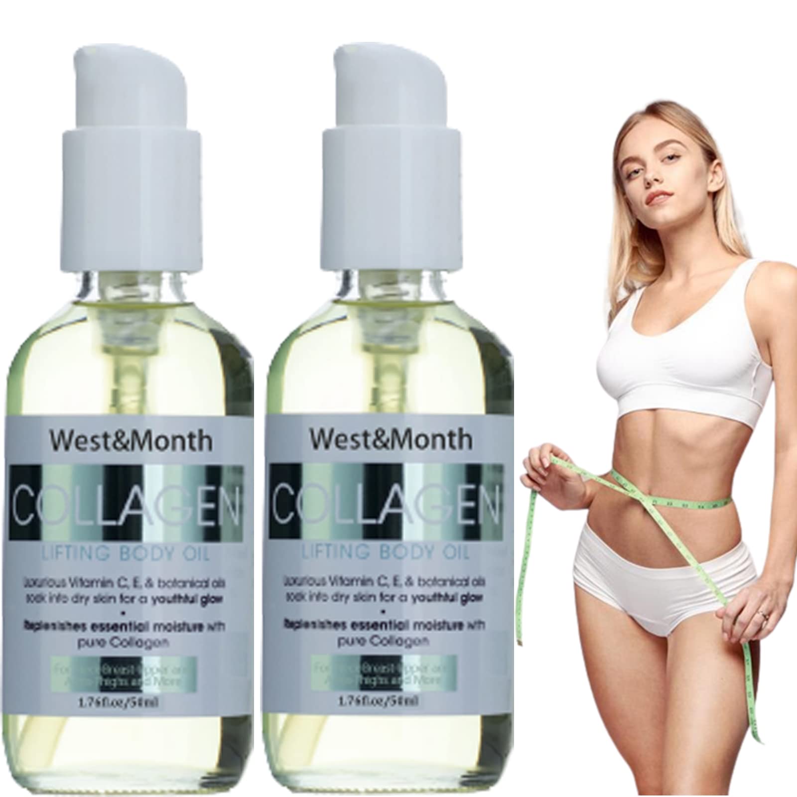 **BeautyLady Collagen Lifting Body Oil – Anti-Aging Face & Body Serum with Hyaluronic Acid, 100ml – Hydrate & Firm Skin for Day & Night Use**