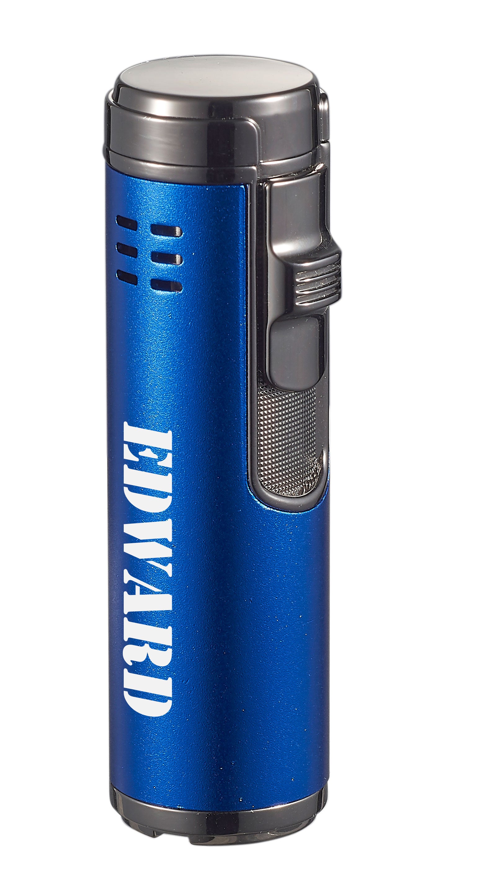 Visol Palisade Quad Flame Butane Cigar Lighter - Windproof Jet Torch Lighter for Cigars, Cigarettes & Outdoor Use (Blue) - Perfect for Smoking, Camping & BBQ Accessories