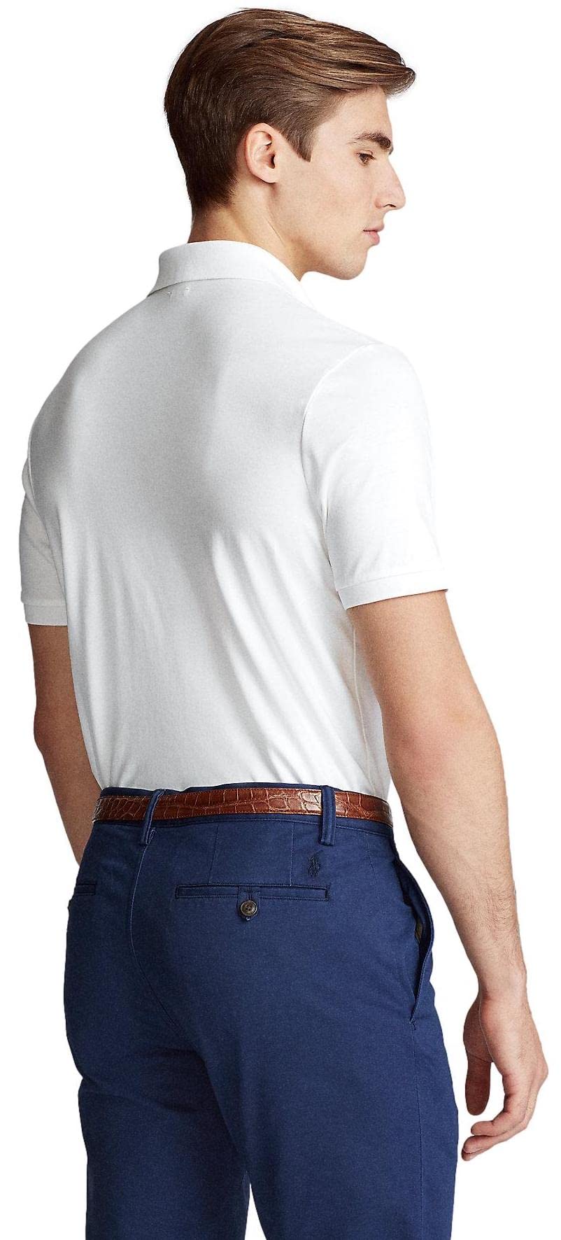 Ralph Lauren Men's Big & Tall Short Sleeve Pima Cotton Polo Shirt - Soft Touch, Breathable (3XLT, White) | Casual Wear, Golf, Office & Summer Outfits