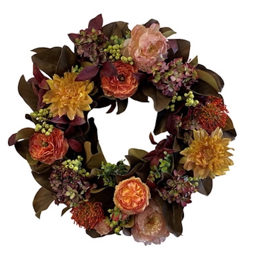 Villanova Wreath - Elegant Christmas Holiday Decor for Front Door, Mantel & Tabletop - Perfect for Home, Office & Seasonal Celebrations