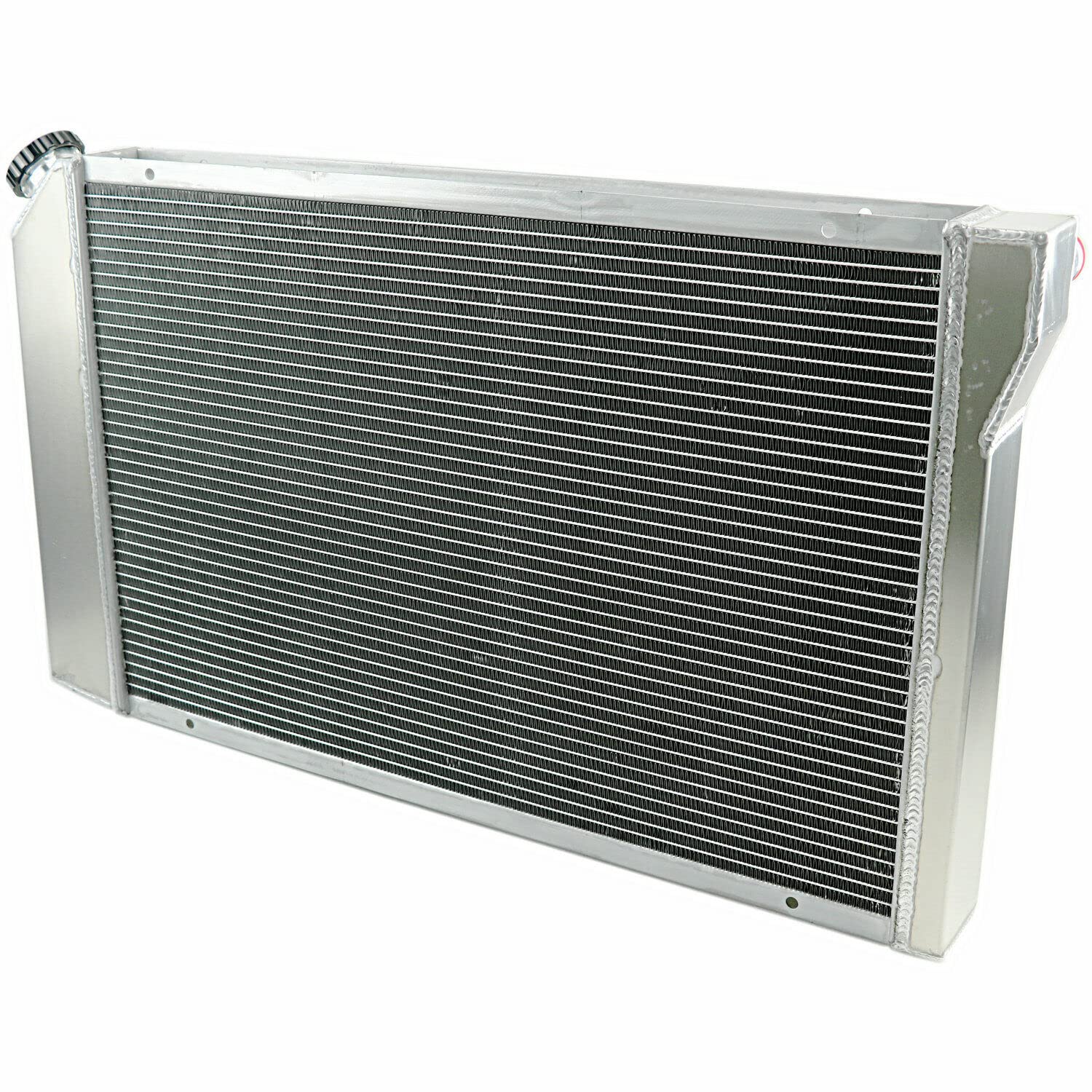 High-Performance All-Aluminum Radiator for 1977-1982 Chevy Corvette C3 - Fits 5.0L & 5.7L V8 Engines - 4-Row Cooling System with Shroud Fan & Thermostat Relay Kit - Perfect for Street Racing & Classic Car Restoration Projects