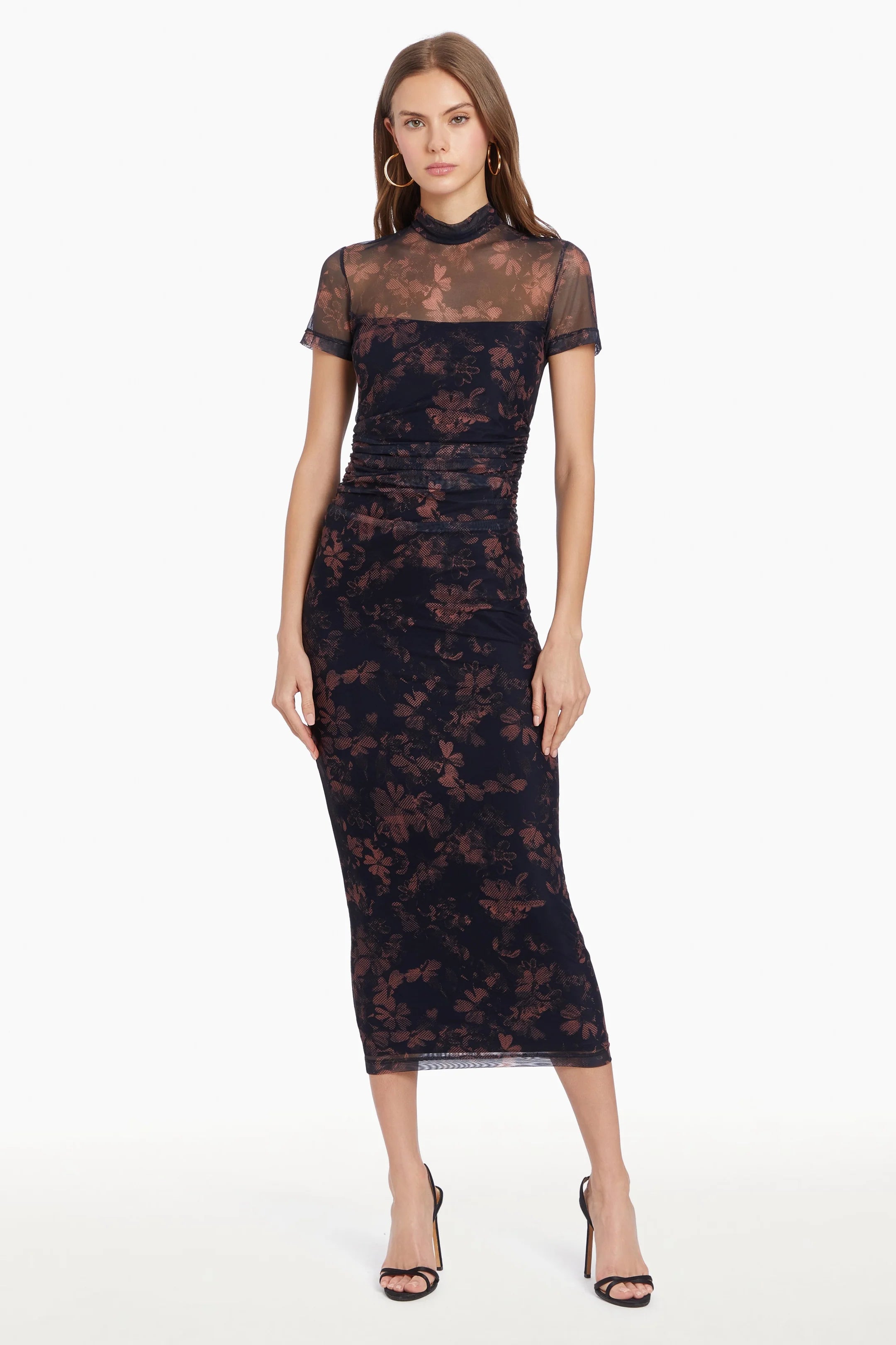 Dominique Dress - Elegant Harvest Print Floral Maxi Dress for Women | Perfect for Fall Weddings, Parties & Special Occasions