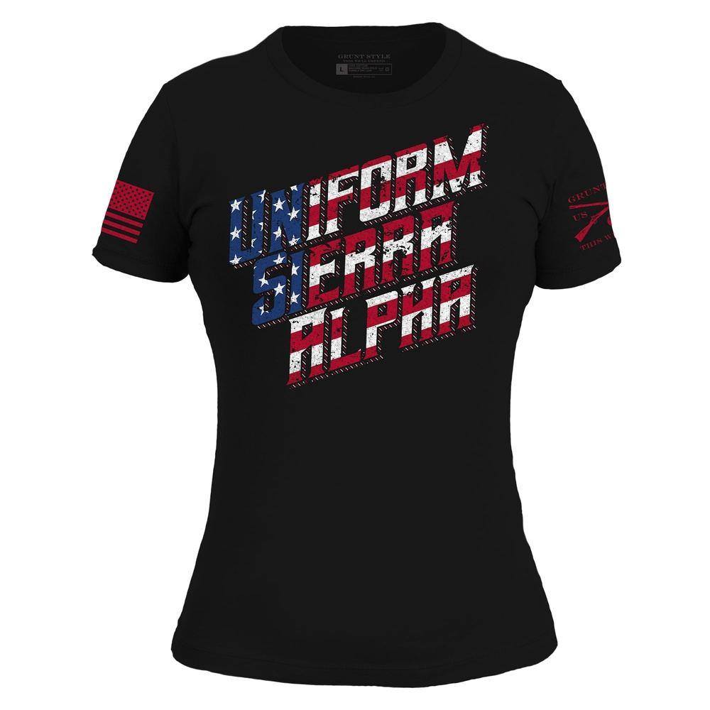 Women's Slim Fit T-Shirt USA | Black Cotton Casual Tee for Everyday Wear & Layering