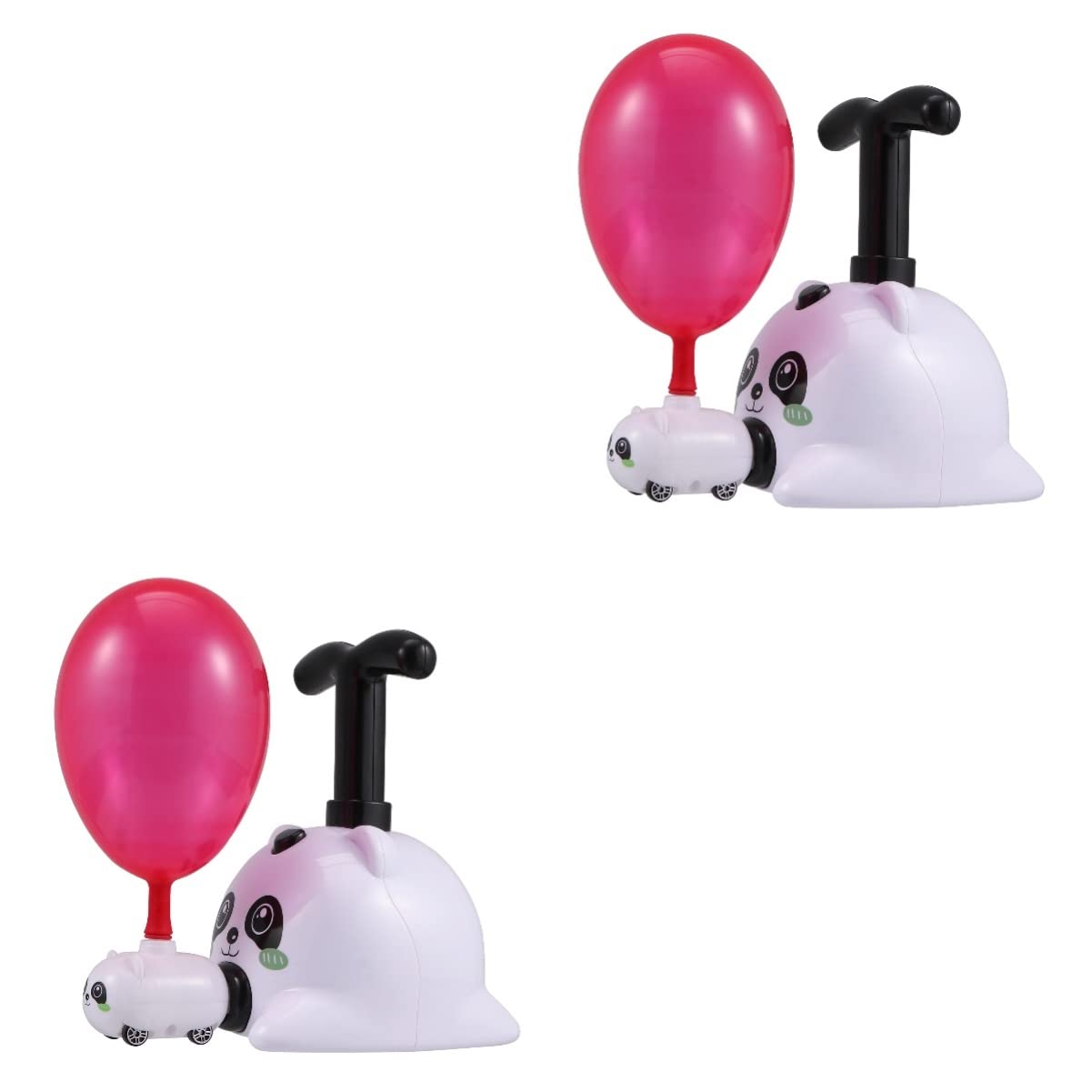 Bestoyard 2 Sets Adorable Balloon Push Car Inflator Toys for Kids - Fun Party Favors & Outdoor Play (Black)