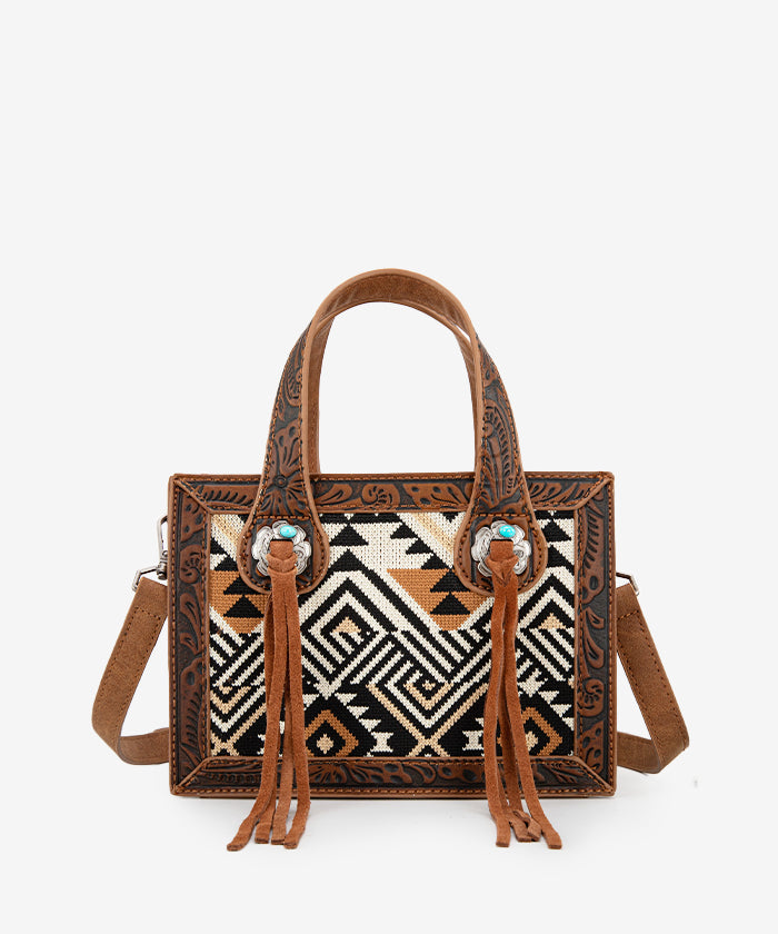 Montana West Southwestern Crossbody Bag Set for Women - Stylish Leather Purse with Adjustable Strap, Perfect for Travel, Shopping & Daily Use
