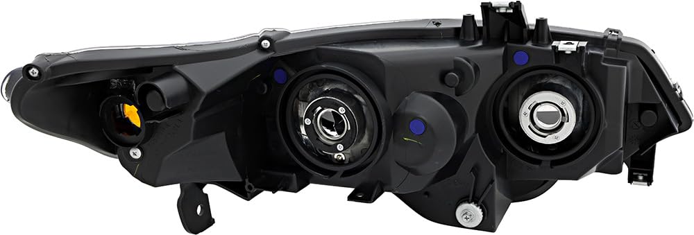 2006-2009 Honda Civic Coupe Halogen Headlight Assembly Set - Driver & Passenger Side Replacement Lamps for Improved Night Visibility | Perfect for Daily Commuting & Night Driving