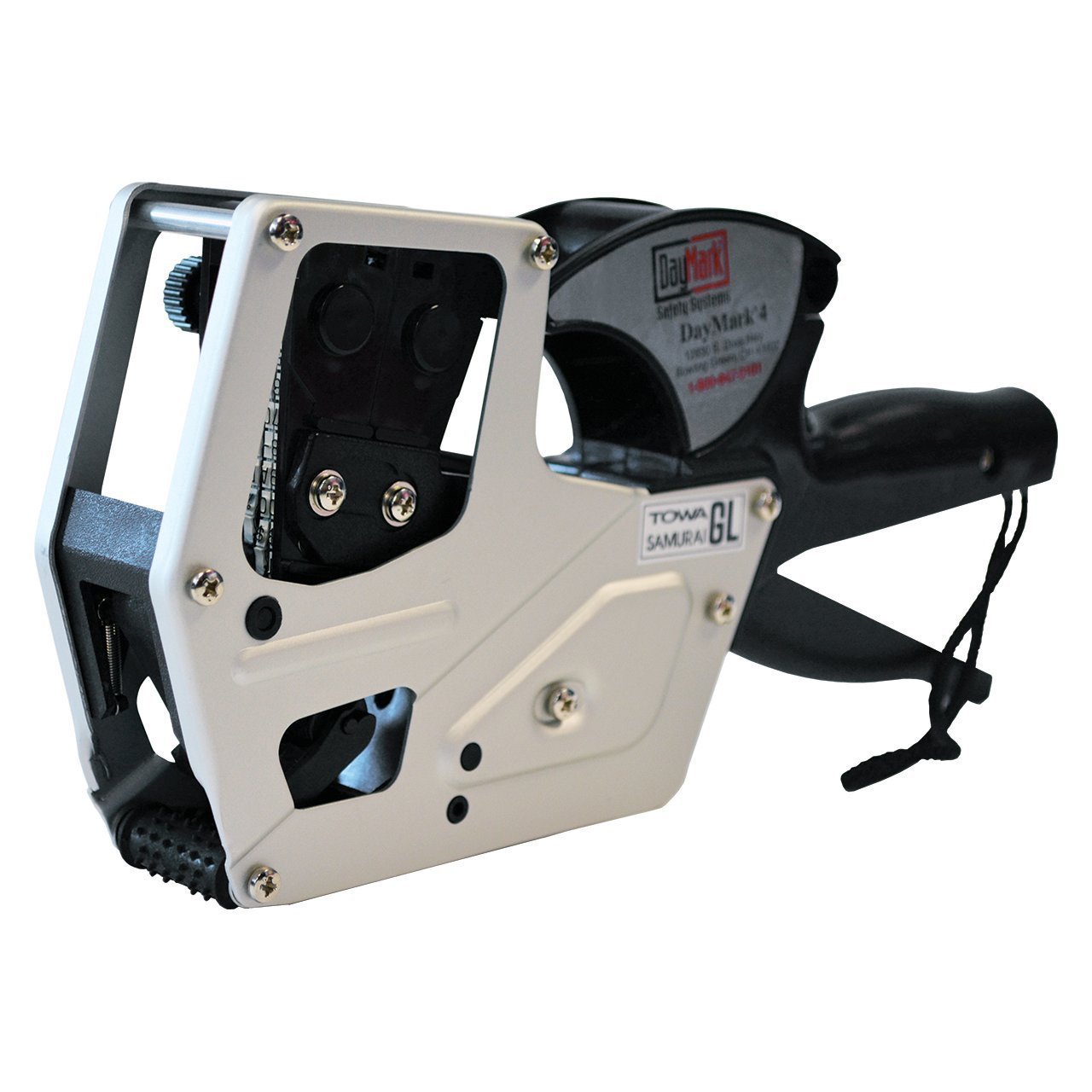 DayMark DM4 SpeedyMark 4 Metal Date Coder - 2-Line Marking Gun Labeler with Layout D (Black) | Ideal for Food Packaging, Warehouse Labeling & Inventory Management