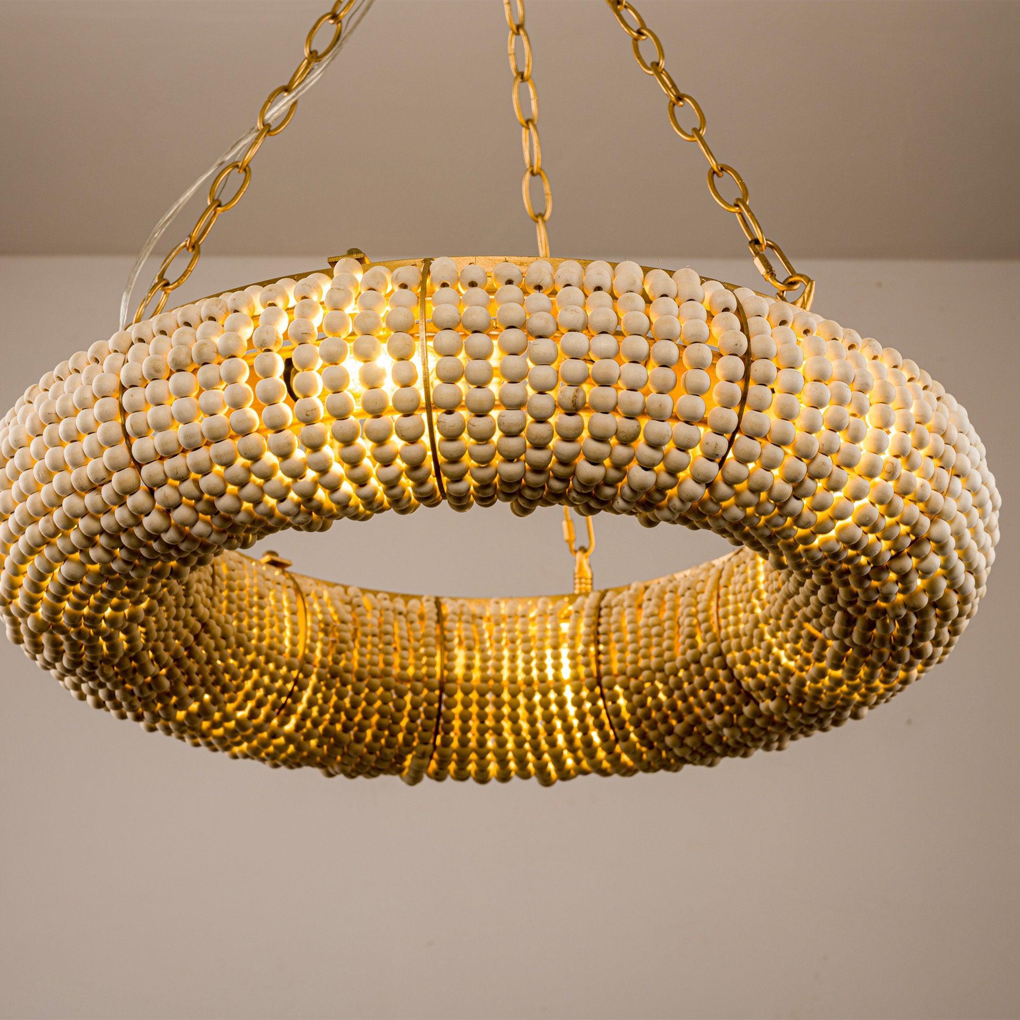 Vintage Farmhouse 6-Light Antique Gold Flush Mount Ceiling Light - Perfect for Dining Room, Kitchen, or Bedroom Lighting