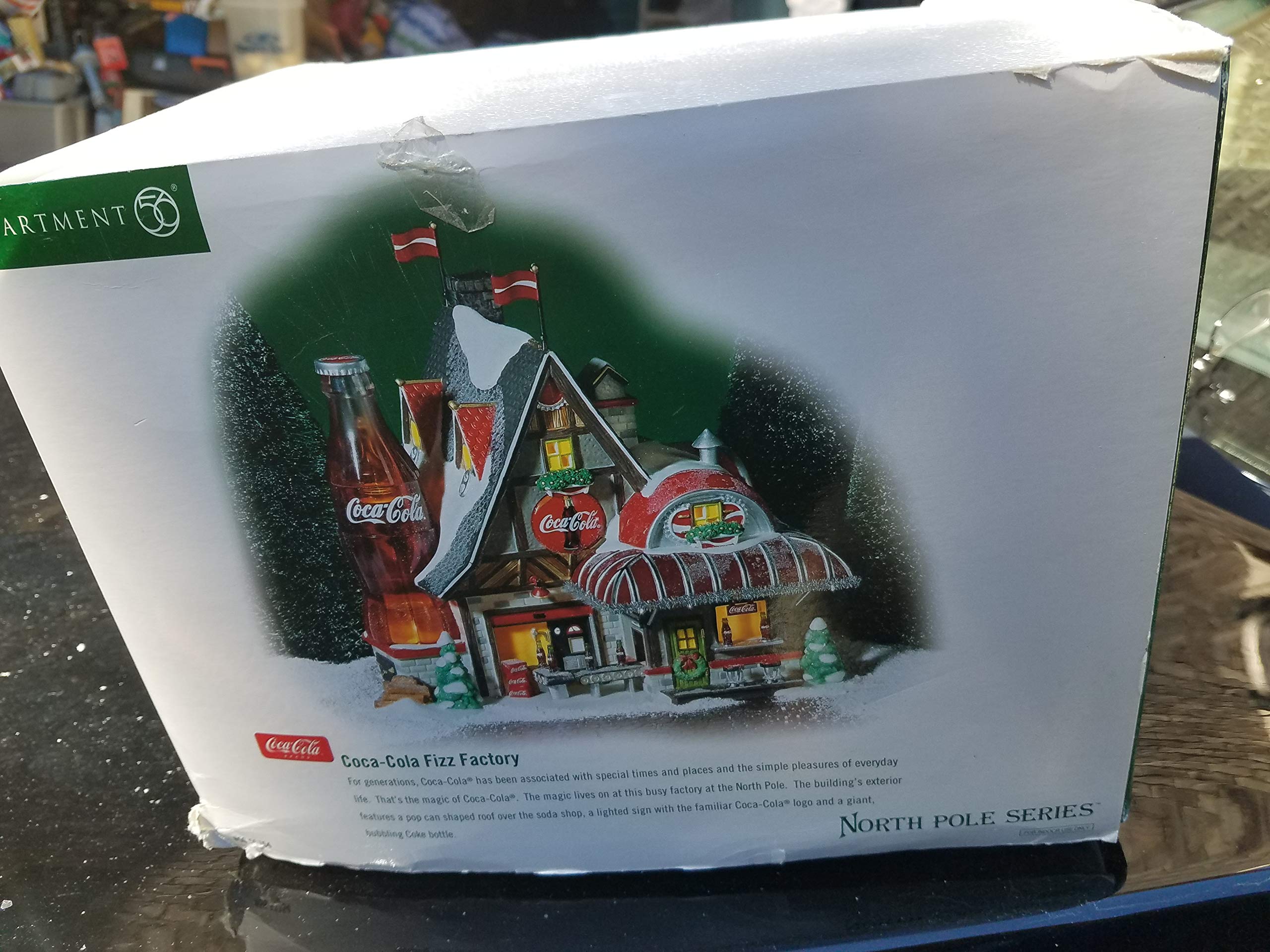 North Pole Coca-Cola Fizz Factory Christmas Decoration - Vintage Holiday Flag for Collectors & Coca-Cola Fans | Perfect for Home Decor, Parties & Gifting