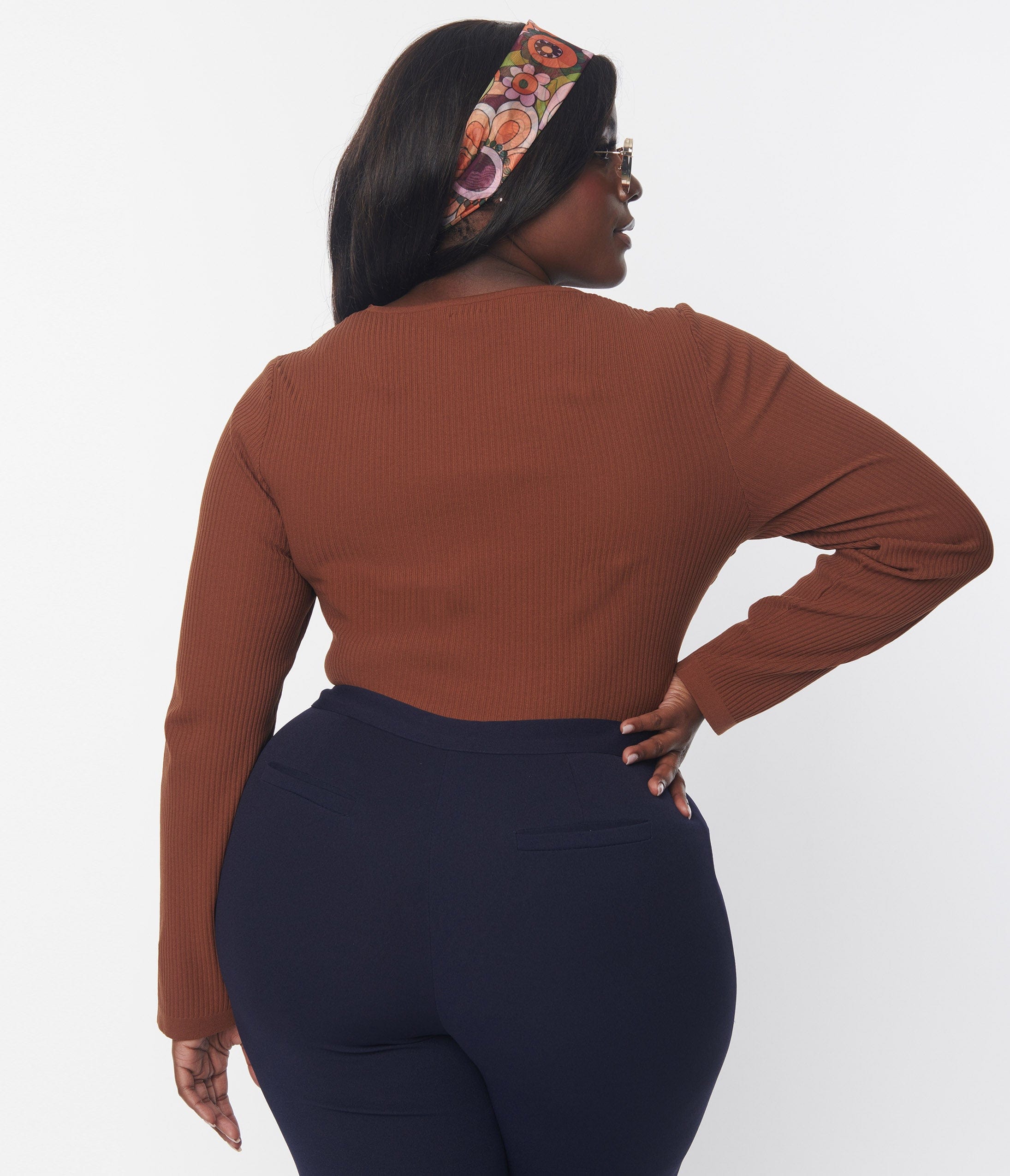 Stylish Brick Ribbed Sweater Bodysuit for Women | Trendy Knit Jumpsuit | Perfect for Fall Fashion, Date Nights & Casual Outings