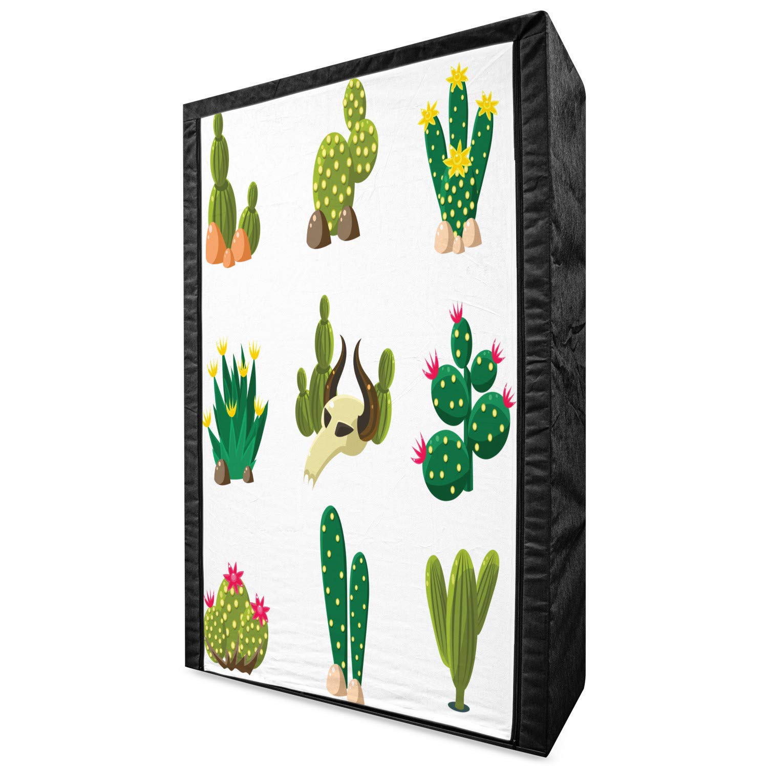 Ambesonne Cactus Print Portable Fabric Wardrobe - 42.5