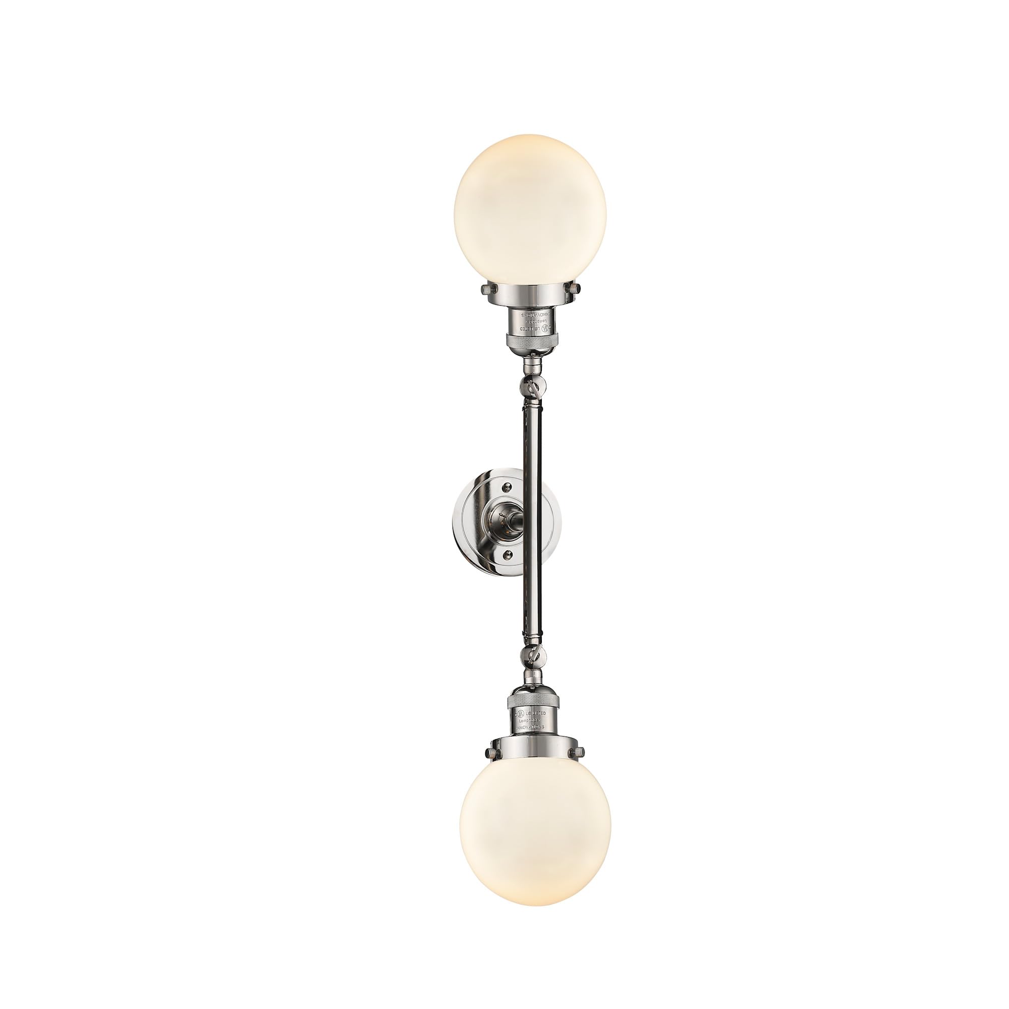 Innovations 208-BB-G204-6 2-Light Bathroom Vanity Light Fixture in Brushed Brass - Perfect for Modern Bathrooms, Powder Rooms & Spa-Like Retreats