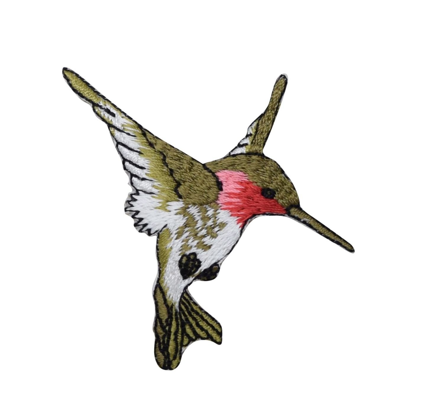 Hummingbird Embroidered Iron-On Patch - Vibrant Hummingbird12 Design for DIY Crafts, Jackets, Backpacks & Hats - Perfect for Customizing Clothes & Accessories
