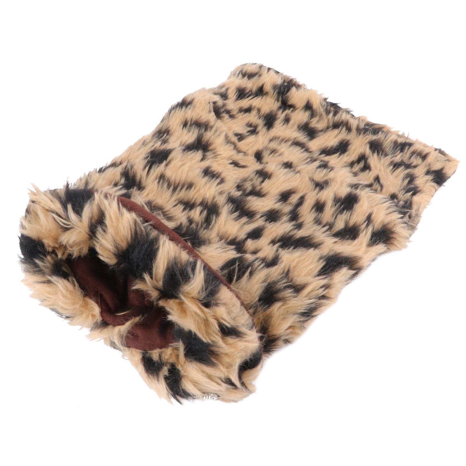 Balacoo Leopard Print Faux Fur Dog Coat - Warm Winter Jacket for Small Dogs & Puppies, Cozy Pet Sweater for Chihuahuas, Luxury Dog Clothing (Brown) - Perfect for Outdoor Walks, Cold Weather Protection & Stylish Pet Fashion