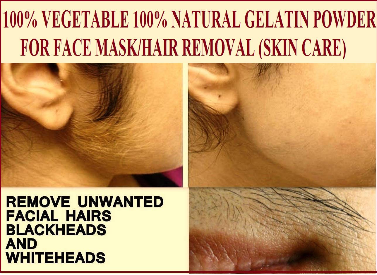 100% Natural Vegetable Gelatin Powder for Face Mask & Hair Removal - 25g | Skin Care, DIY Beauty, Vegan Collagen Boost