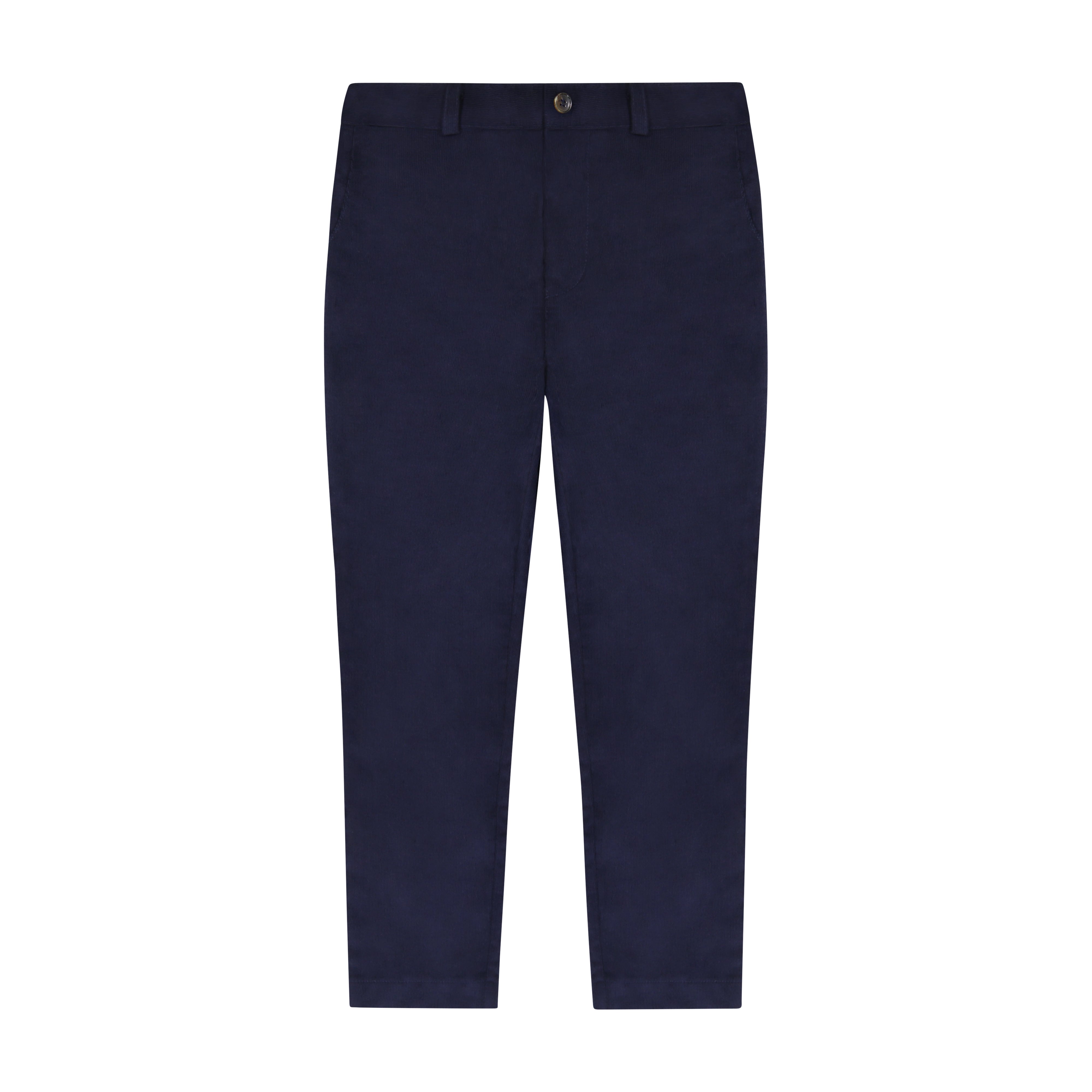 Alex Boys Flat Front Pant Navy Corduroy - Comfortable & Stylish Corduroy Pants for Boys | Perfect for School, Play & Casual Outings