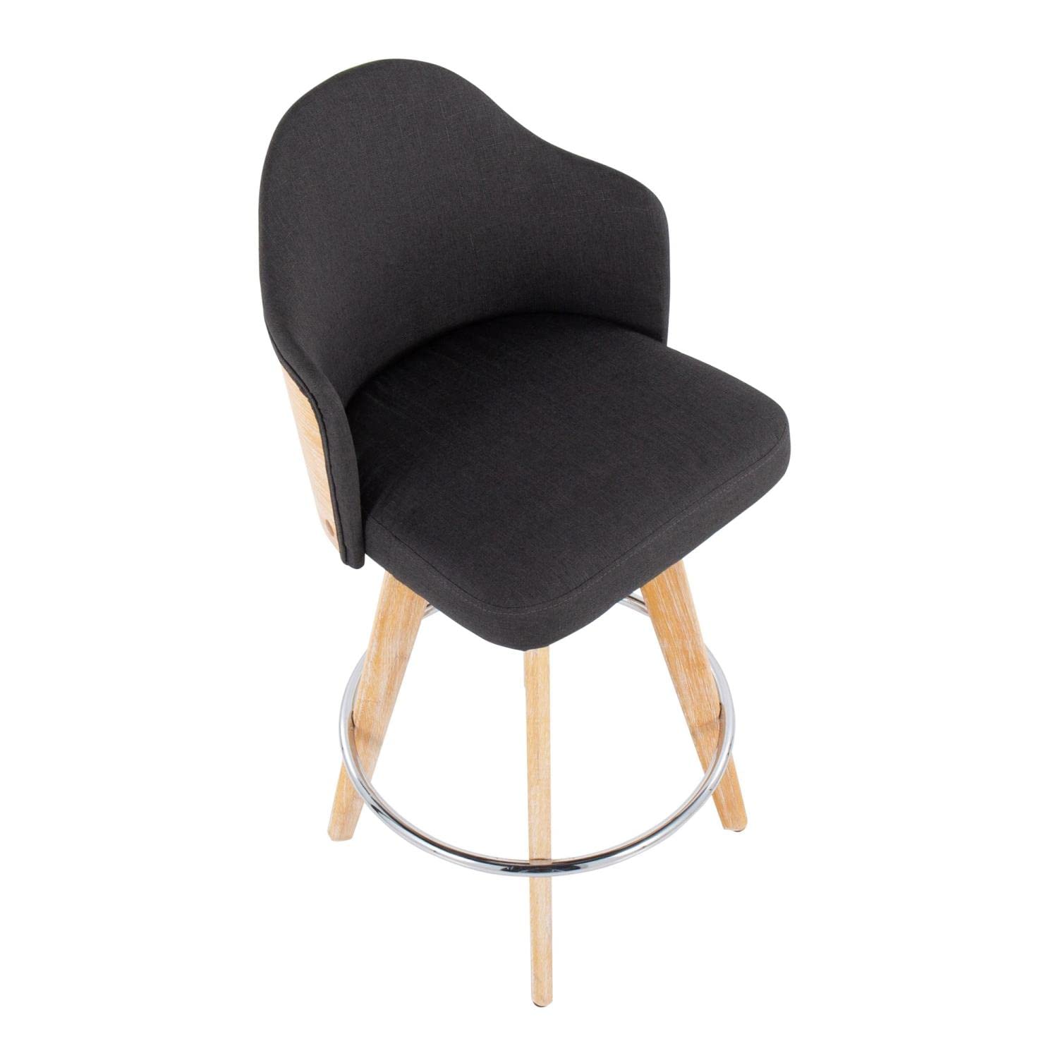 LumiSource Ahoy Natural Wood Counter Stools Set of 2 - 24