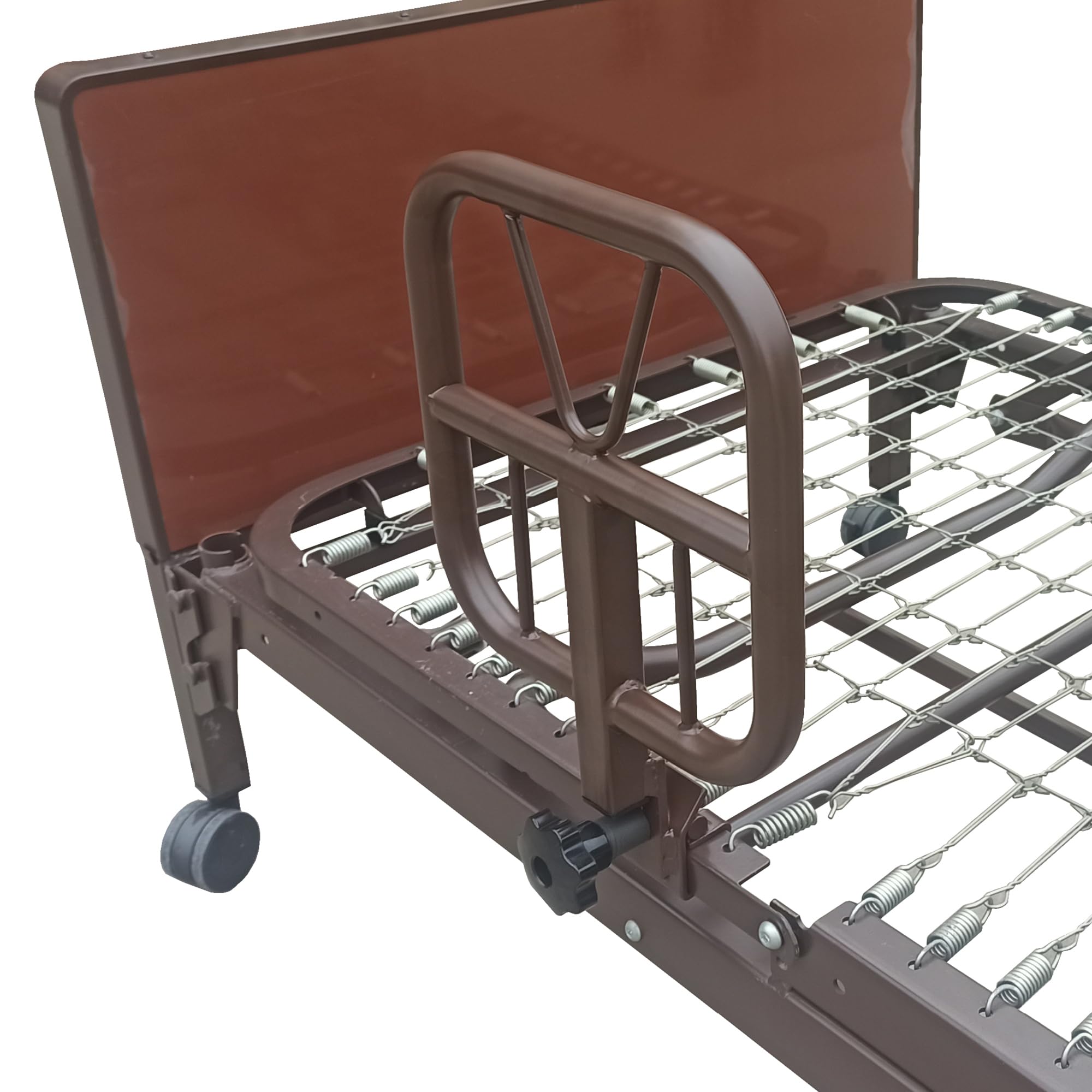 AireMed Bed Assist Rails (Set of 2) - Universal Fit for Most Metal Hospital Beds - Adjustable Safety Rails for Seniors & Elderly Care - Repositioning & Transfer Assistance - Ideal for Home Healthcare & Post-Surgery Recovery (Brown)