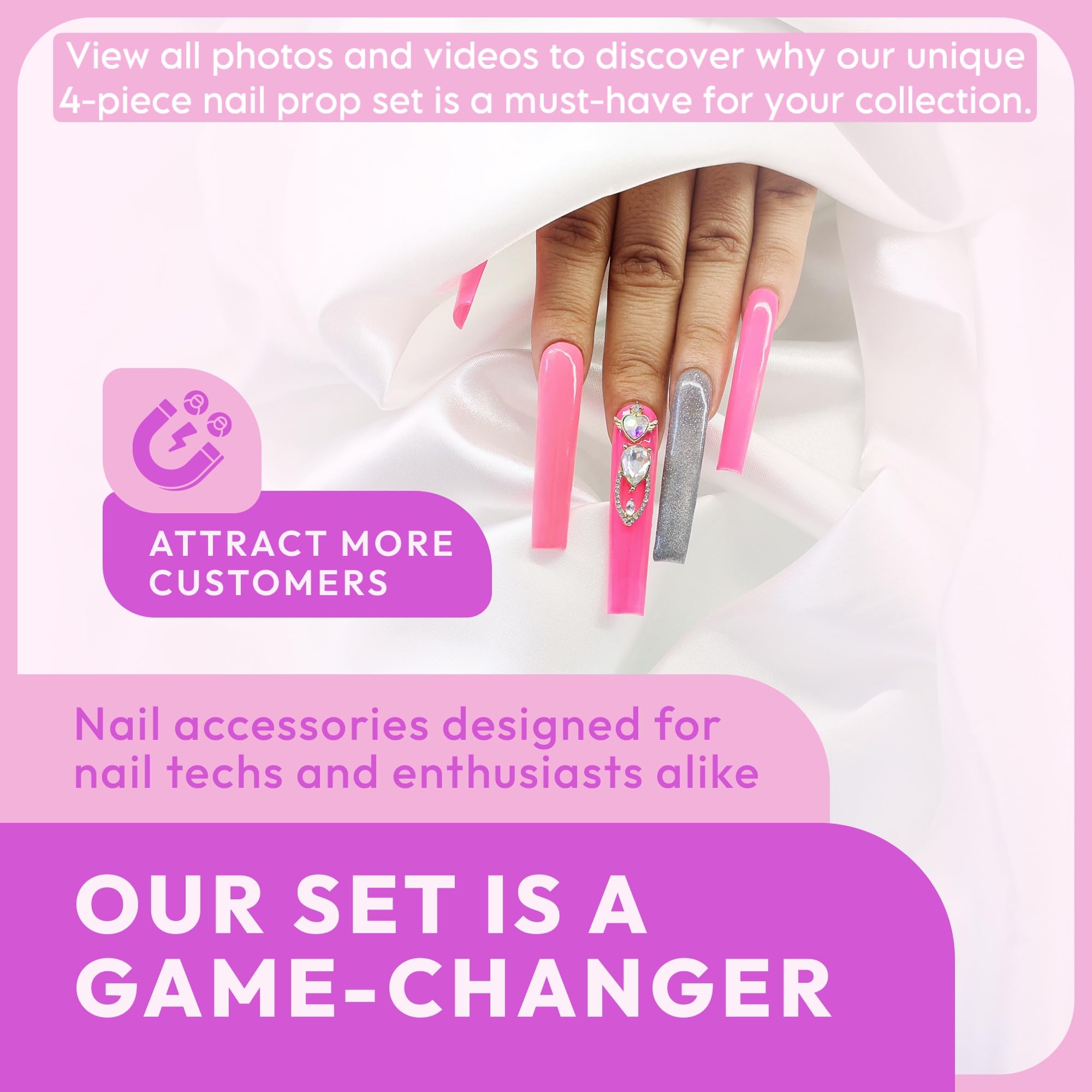 Professional Nail Photo Background Mat for Nail Art - High-Quality Nail Tech Supplies for Salon, Instagram & Social Media Photography