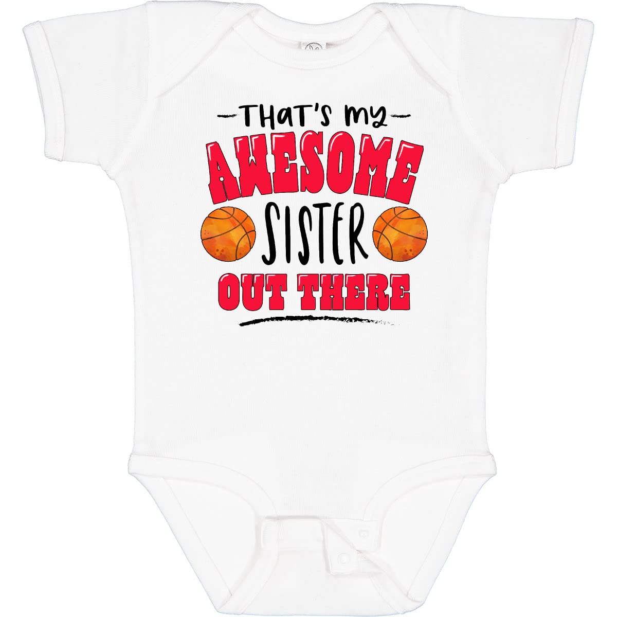 Inktastic Awesome Sister Basketball Bodysuit for Baby Gifts