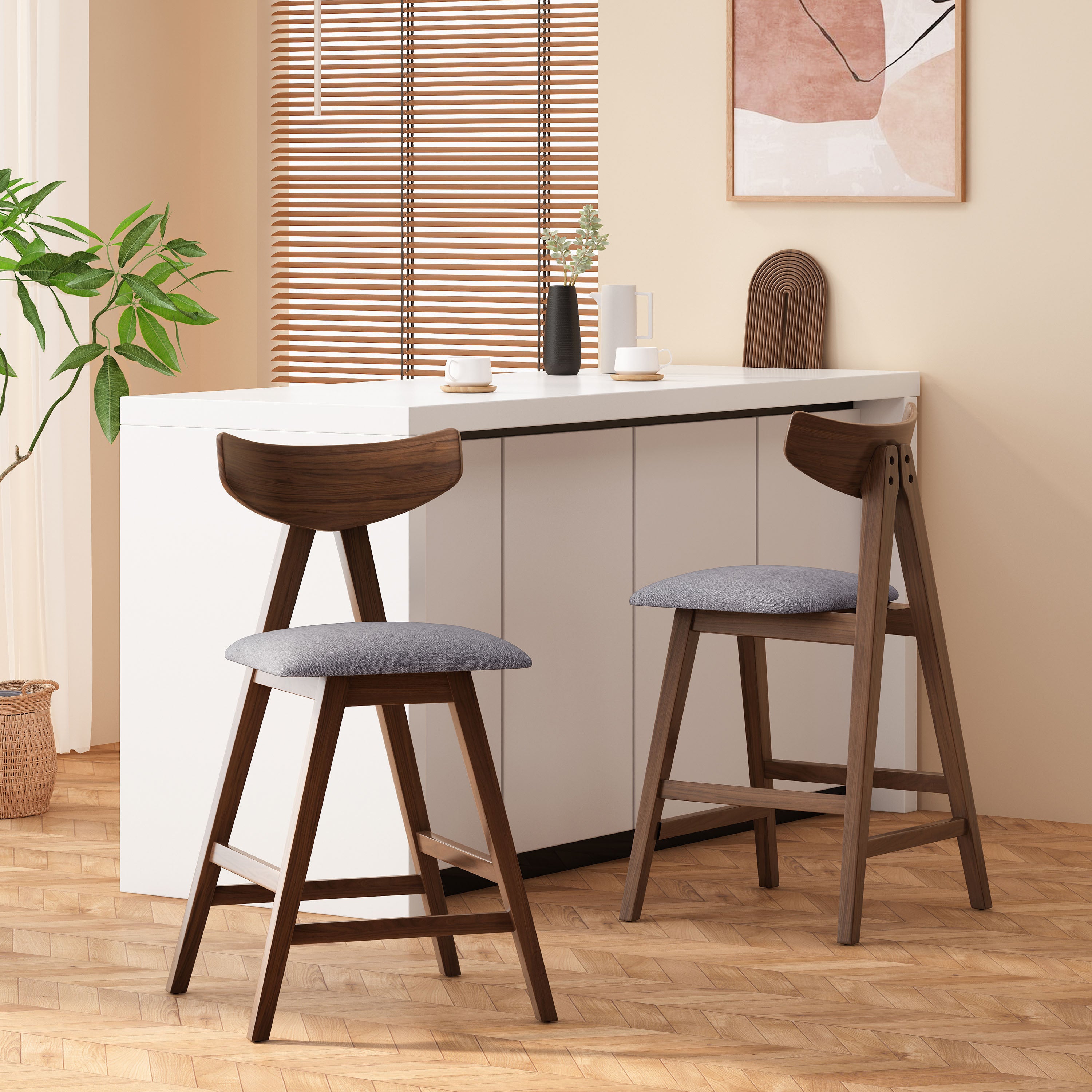 Modern Counter Stools Set of 2 - 24