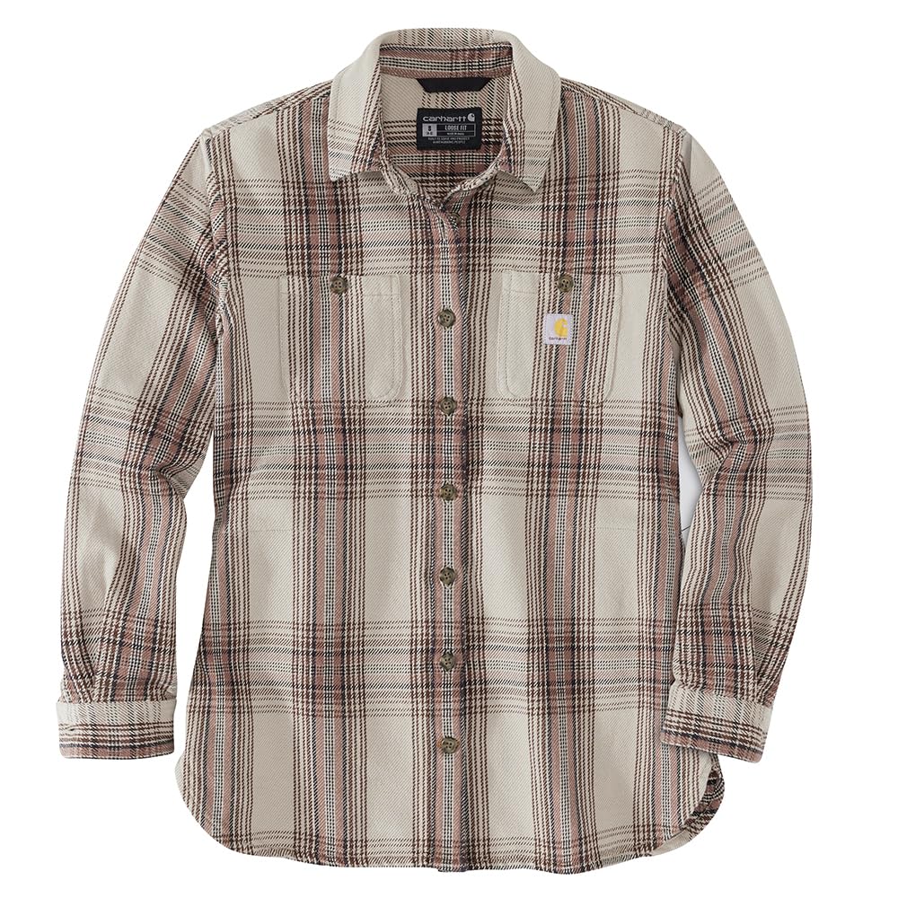 Carhartt Women's Loose Fit Twill Shirt Jacket - Durable Workwear for Outdoor Activities, Hiking & Casual Wear
