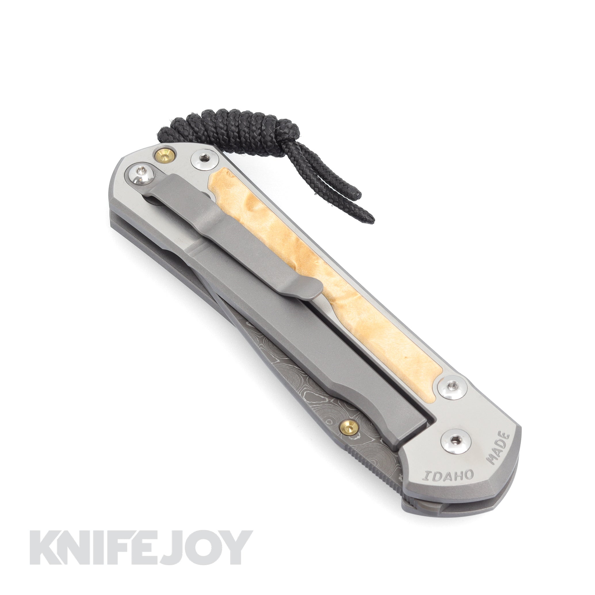 Premium Chris Reeve Knives Large Sebenza 31 Folding Pocket Knife - Raindrop Damascus Steel Blade with Box Elder Wood Inlay & Polished Handles - Perfect for EDC, Outdoor Adventures, Hunting, and Collecting