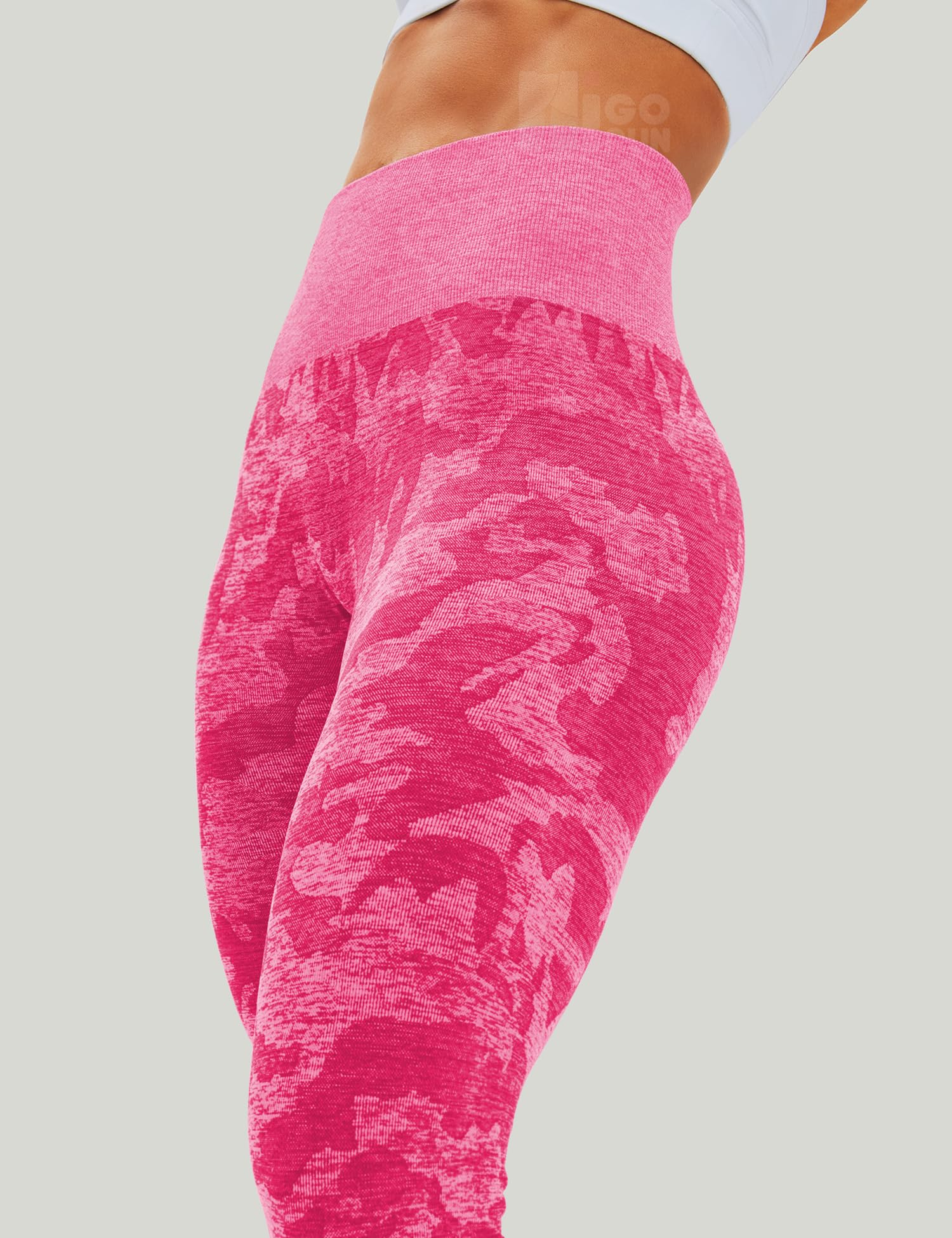 HIGORUN Women's High Waist Seamless Yoga Pants - Smile Contour Workout Leggings for Gym, Running & Fitness | Comfortable Stretchy Activewear for Women