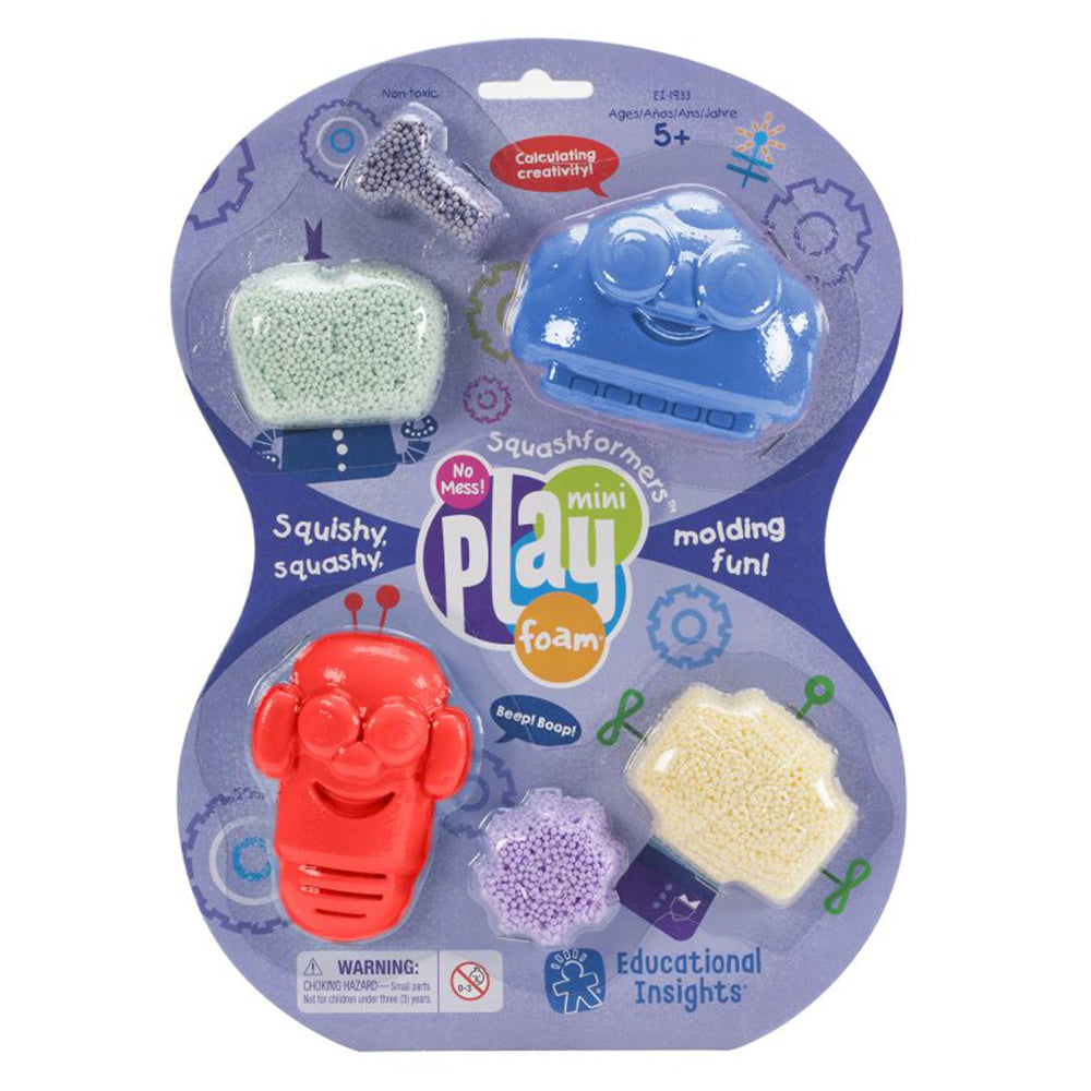 Robot Themed Playfoam Squashformers Sculpting Set - STEM Learning Toy for Kids Ages 3-8 | Creative Building & Sensory Play for Preschoolers | Perfect for Birthday Gifts & Classroom Activities