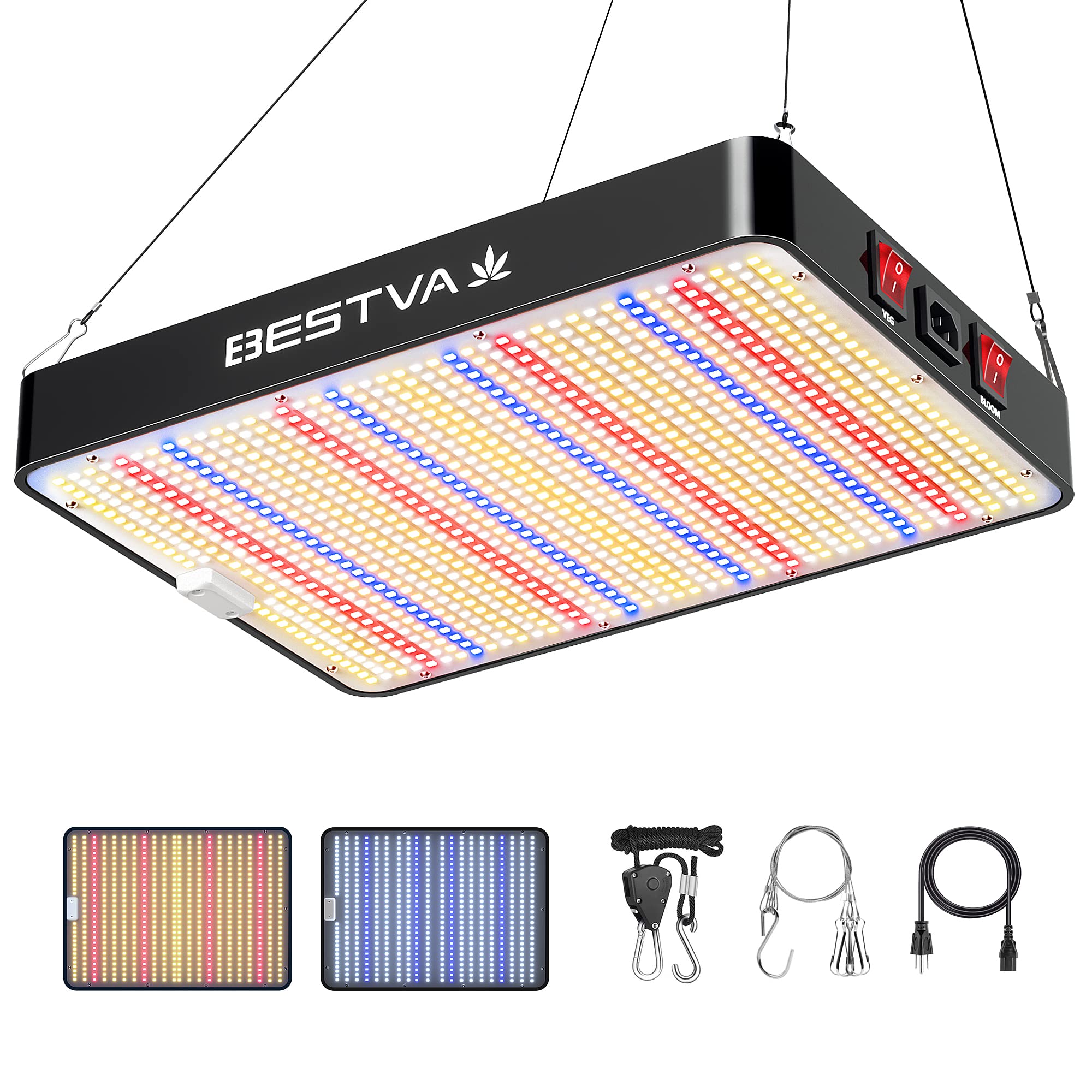 BESTVA DC2000 LED Grow Light 2025 Upgrade - Full Spectrum High Yield Plant Light for Indoor Plants, Greenhouse, Hydroponics | Veg & Bloom Growth | Perfect for Home Gardening, Commercial Cultivation