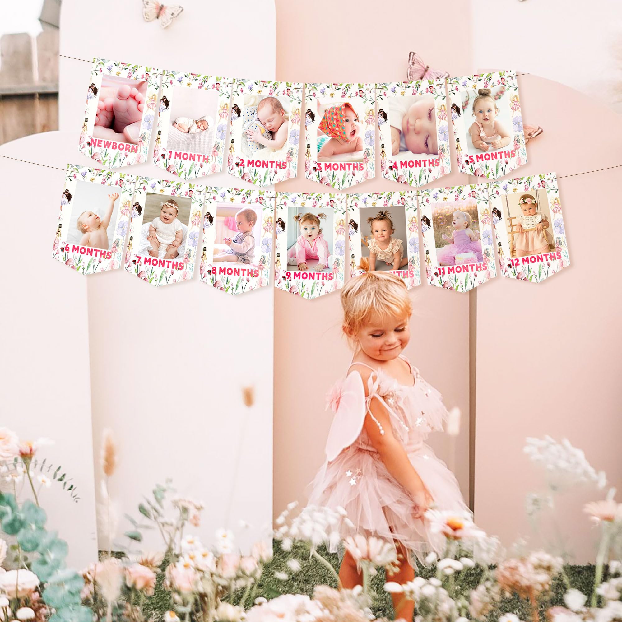 JeVenis Fairy First Birthday Decorations Set - My Fairy 1st Birthday Party Decor with High Chair Banner & Photo Backdrop - Perfect for Fairy-Themed Birthday Parties, Baby Showers & Special Celebrations
