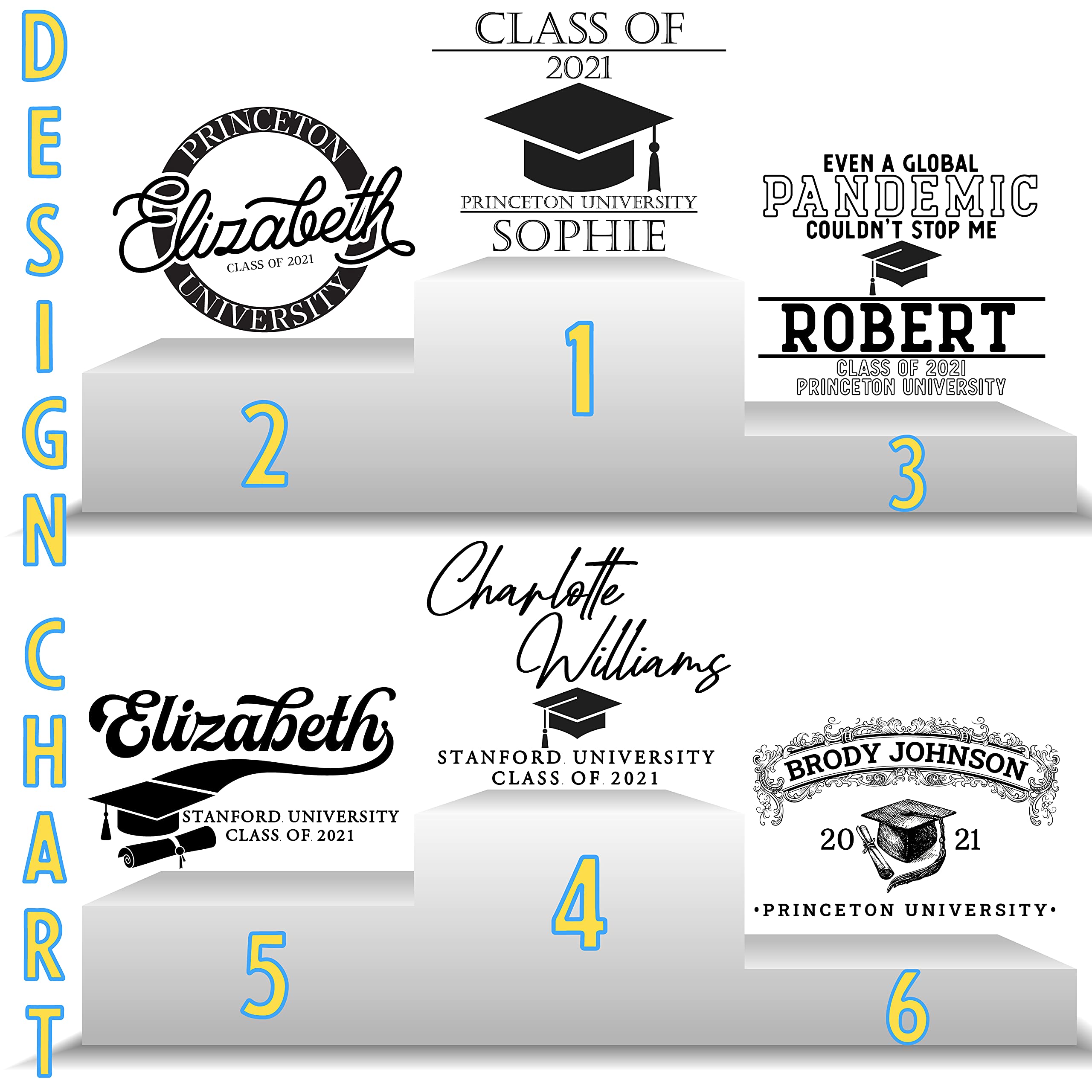 Personalized Graduation Wood Sign Gift for Her & Him - Custom Engraved 5