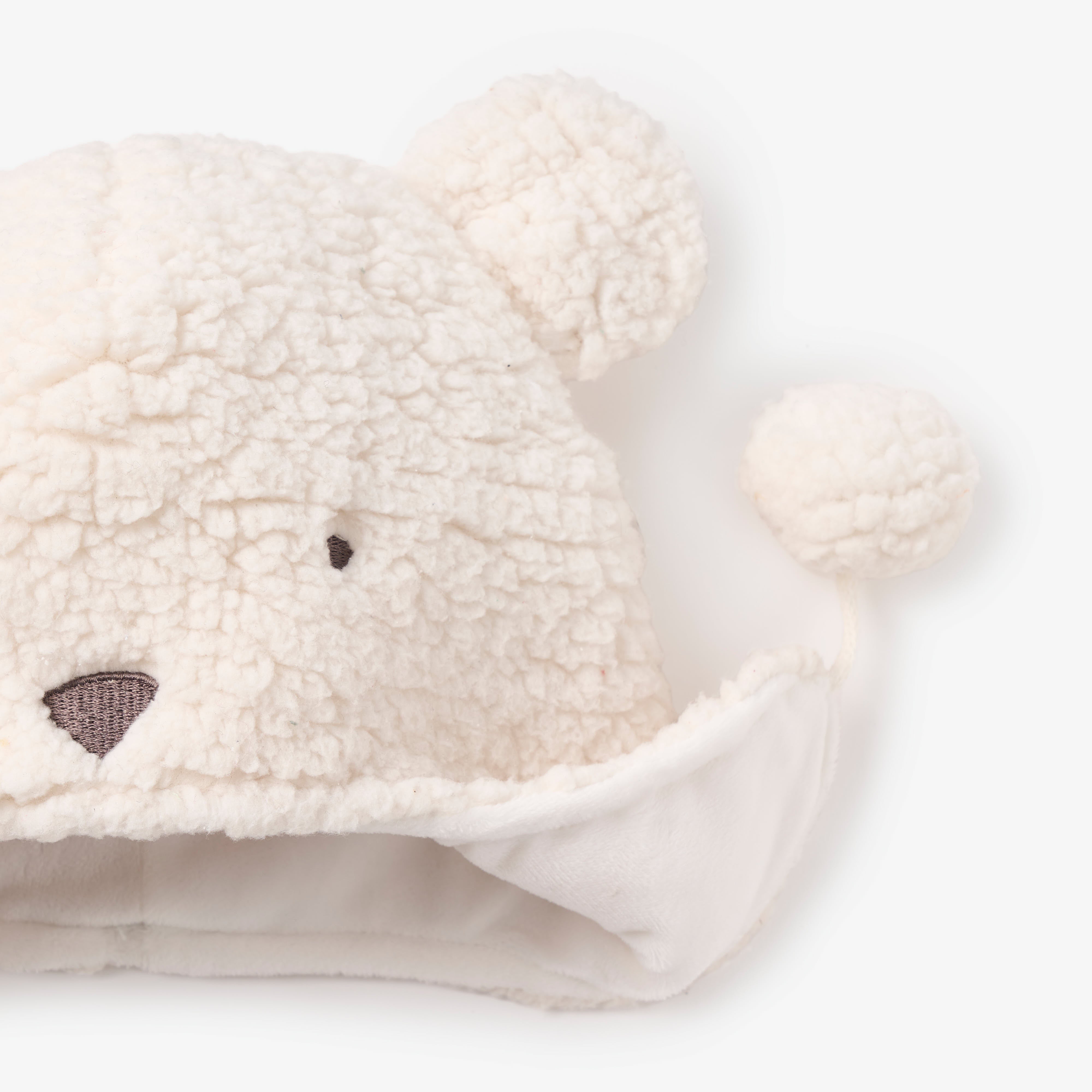 Polar Bear Aviator Sherpa Baby Hat - Soft Winter Hat for Infants & Toddlers - Warm Fleece-Lined Ear Flap Hat for Boys & Girls - Perfect for Cold Weather, Snow Play & Outdoor Adventures