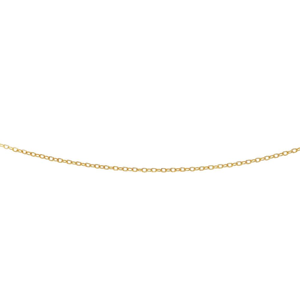 14K Gold 2.5mm Textured Cable Chain Necklace - Dainty Layering Jewelry for Women, Perfect for Everyday Wear & Gift Giving