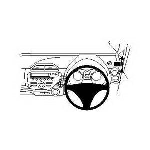 ClicOn No Holes Right Hand Dash Mount for Honda Jazz (2009-2014) - Secure Phone Holder for Easy Navigation & Hands-Free Driving