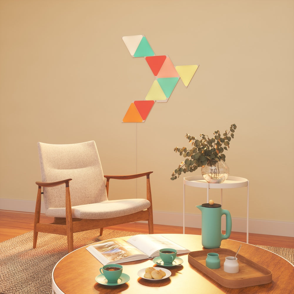 Nanoleaf Shapes Triangles Starter Kit (9 Panels) - Smart LED Light Panels for Home Decor & Gaming Room Setup | Customizable RGB Lighting for Bedroom, Living Room & Office