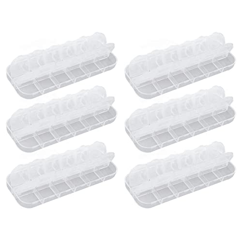10-Piece Clear Plastic Jewelry Storage Box Set - Durable PP Nail Polish Organizer with Dust-Proof Lid for Rings, Earrings & Accessories - Perfect for Travel, Salon & Home Organization