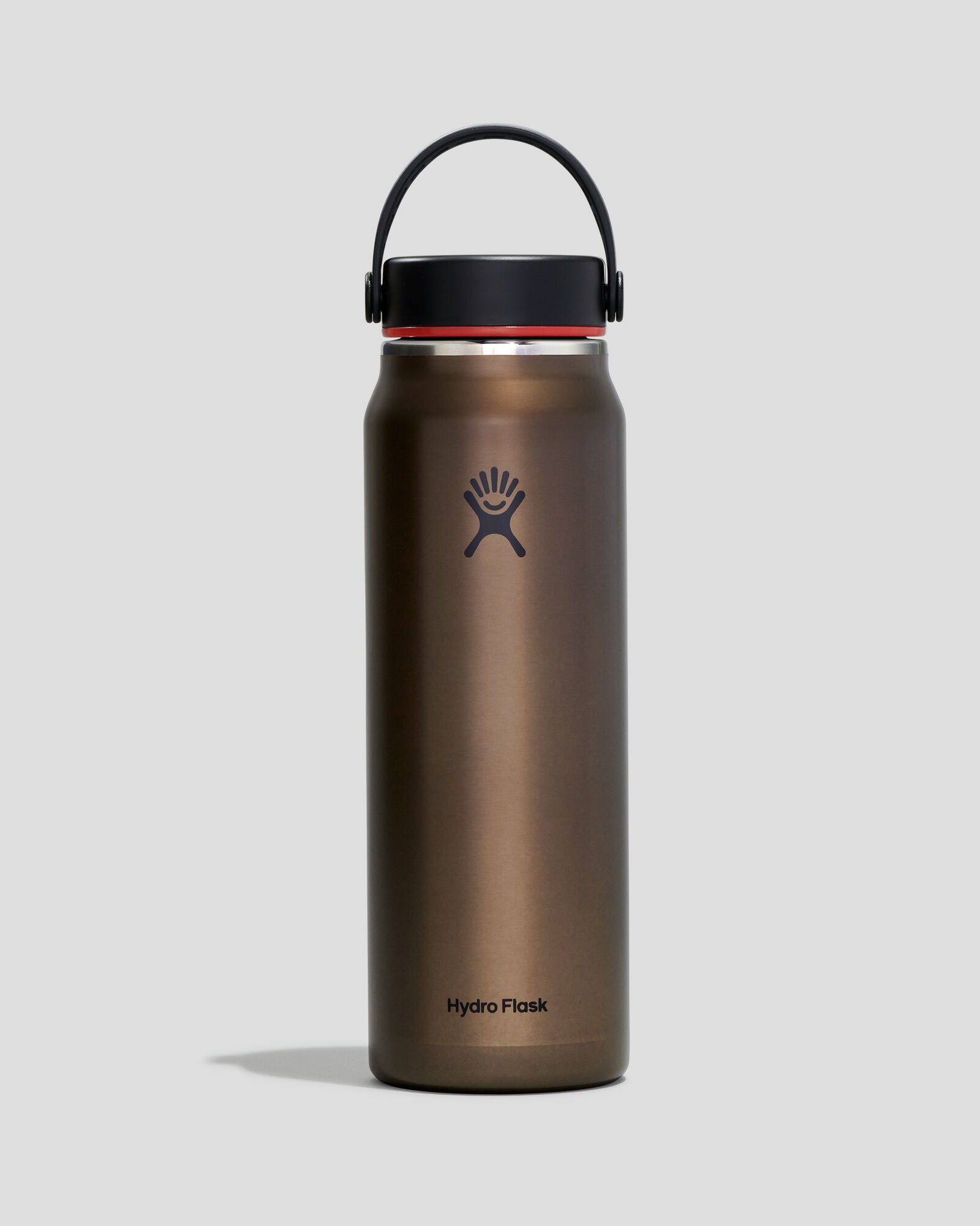 Hydro Flask Light Trail Water Bottle 946ml (32oz) - Insulated Stainless Steel, Leak Proof, Obsidian Black - Perfect for Hiking, Camping & Outdoor Adventures