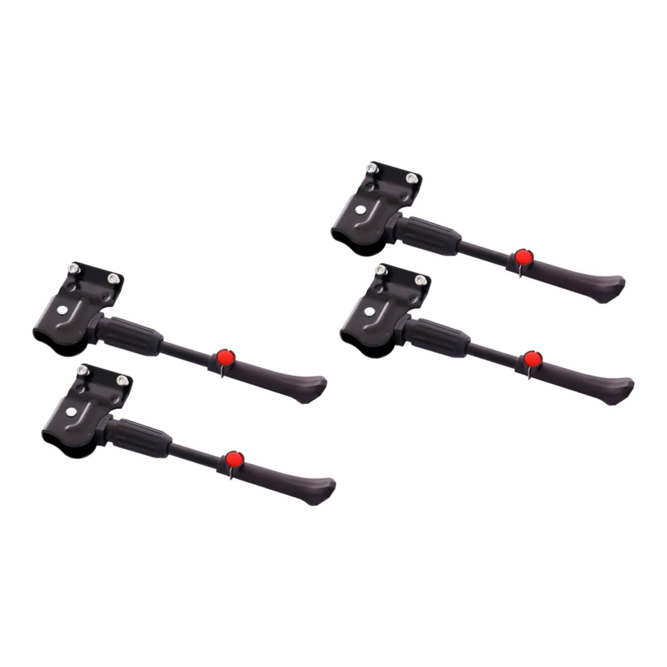 MILISTEN 4-Pack Universal Bike Kickstand - Heavy Duty Bicycle Side Stand for Parking - Fits Most Adult Bikes - Perfect for Garage, Backyard & Outdoor Bike Storage