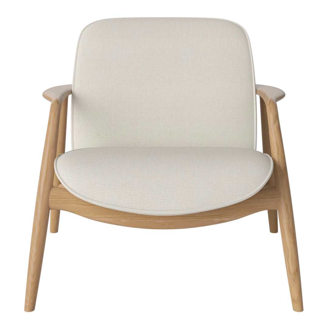 Bowie Lounge Chair - Modern Accent Chair for Living Room, Bedroom & Office - Comfortable Upholstered Armchair with Wooden Legs - Perfect for Relaxing, Reading & Lounging