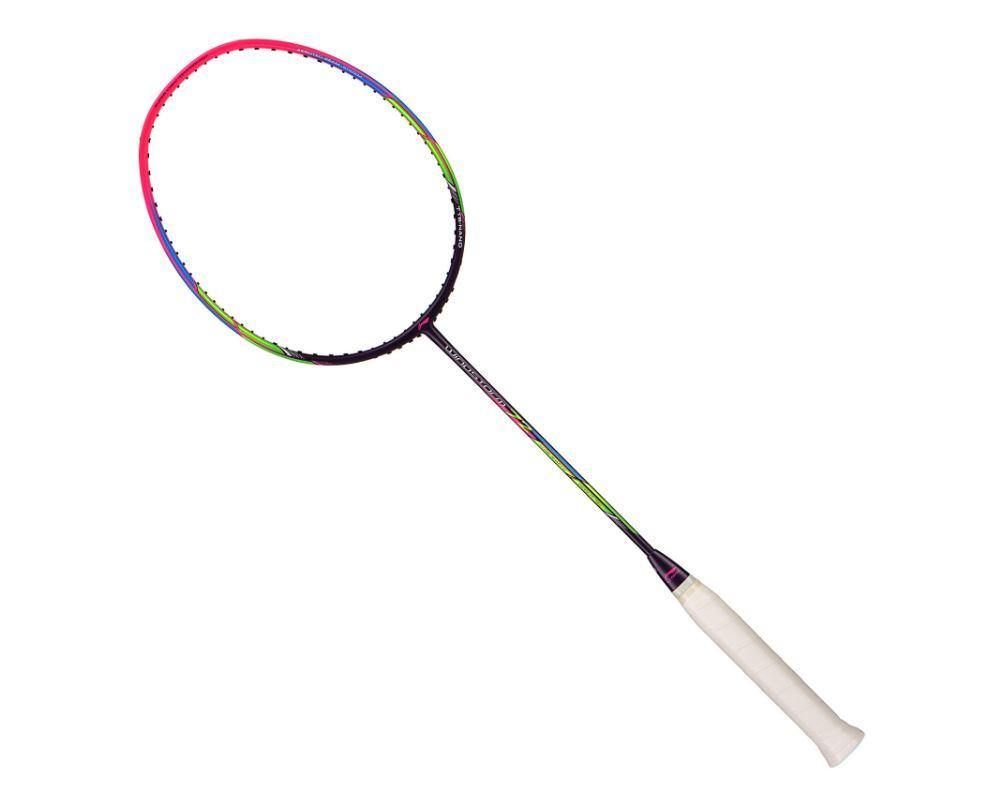 Li Ning Extra Skill Windstorm 72 Strung Badminton Racket - Professional Carbon Fiber Shuttlecock Racket for Adults & Teens [Purple] | Perfect for Tournaments, Training & Recreational Play