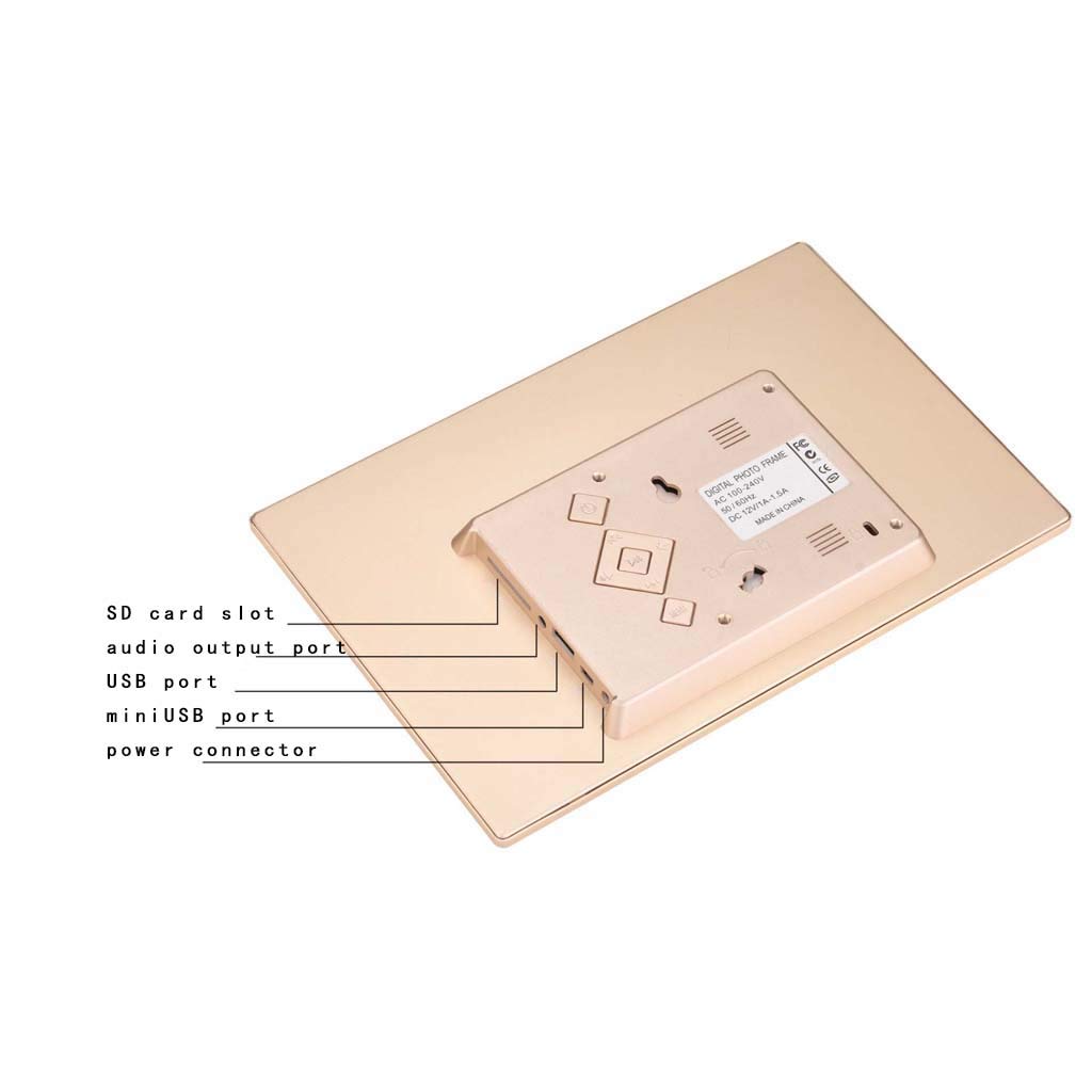 HD Digital LED Photo Frame with Video, Music, Calendar & Clock - USB/SD Card Slot, Multi-Format Support | Perfect for Home Decor, Office Display & Thoughtful Gifts
