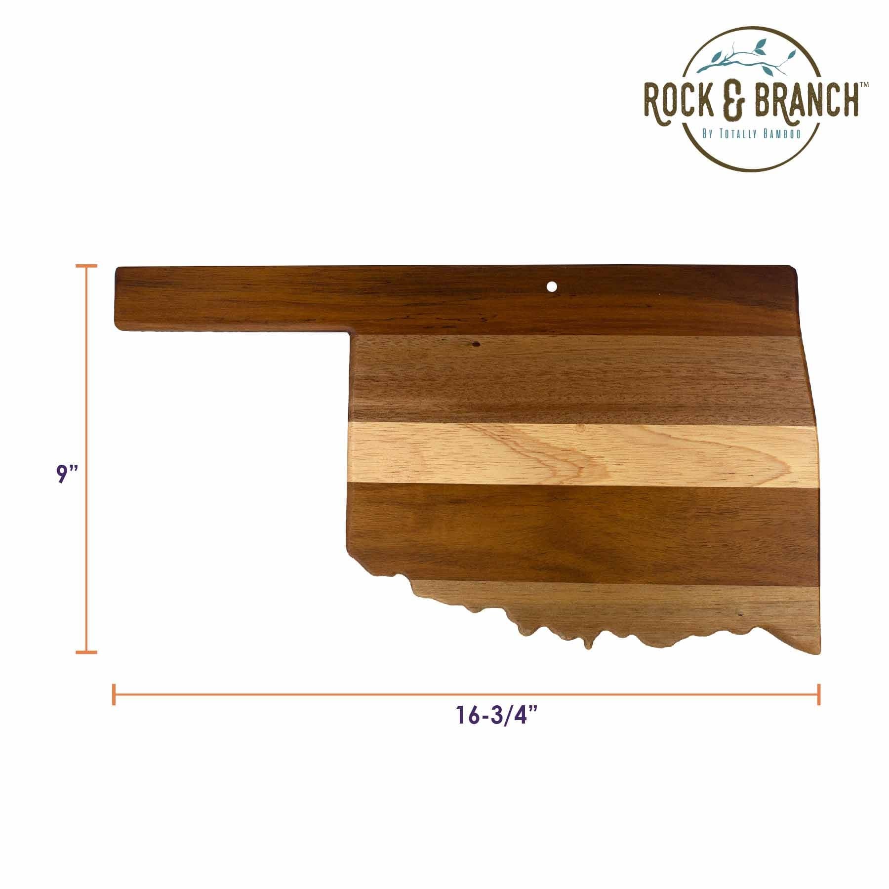 Rock & Branch® Shiplap Series Oklahoma Cutting Board - Premium Wooden Chopping Board for Kitchen, Butcher Block, Charcuterie & Cheese Serving - Perfect for Home, Restaurant & BBQ Use