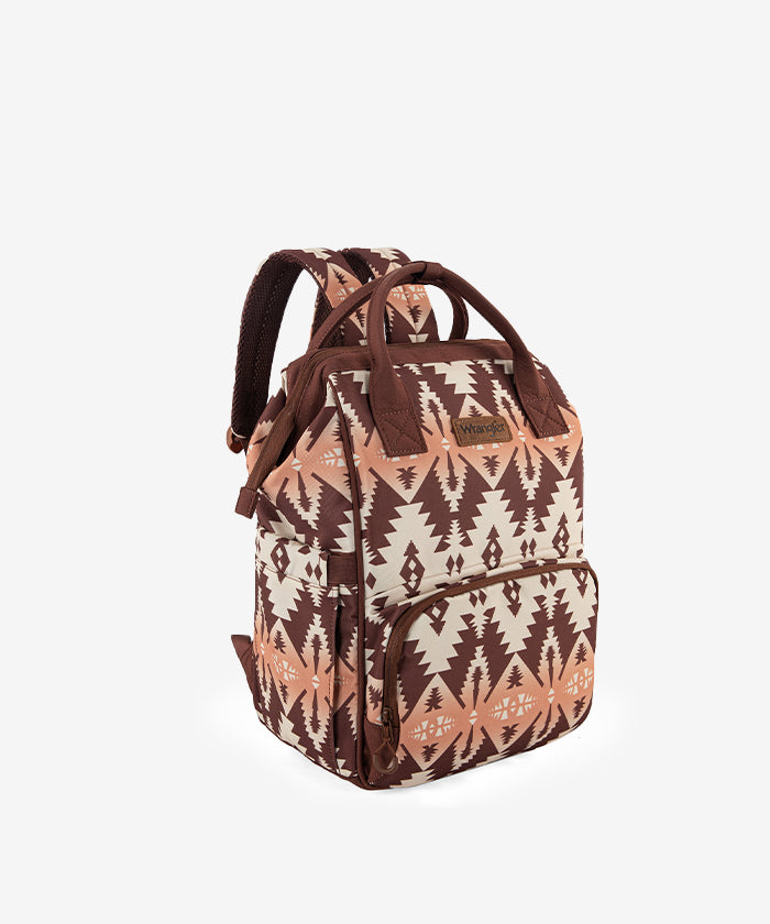Wrangler Aztec Southwestern Print Diaper Bag - Stylish Baby Essentials Organizer for Travel, Outings & Daily Use