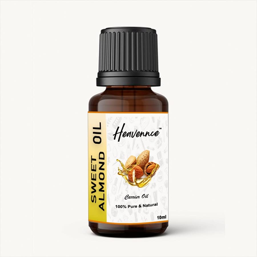 Pure Sweet Almond Carrier Oil for Skin & Hair Care - 10ml | Moisturizing, Nourishing & Soothing | Perfect for Massage, Aromatherapy & DIY Beauty Recipes